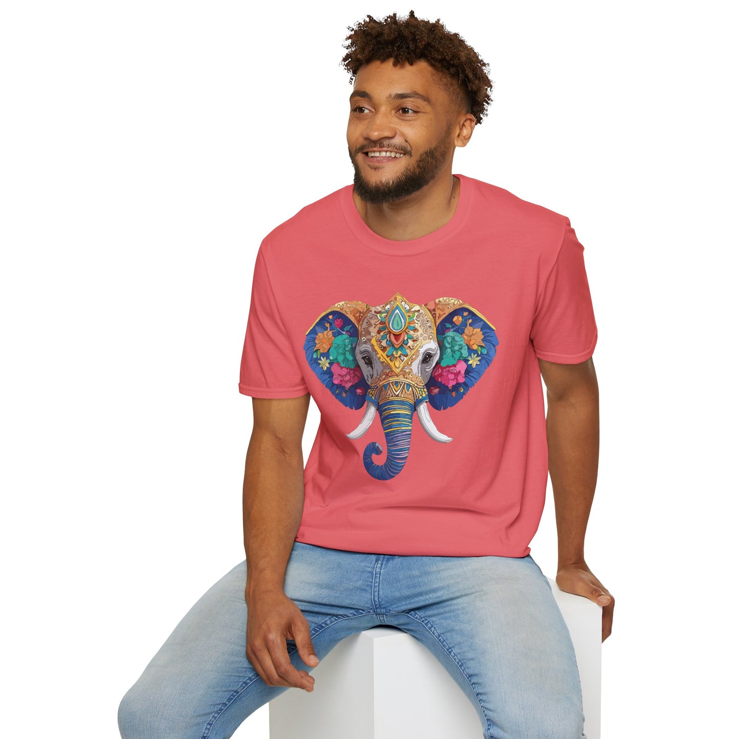 Elephant Shirt, T Shirt with Elephant, Elephant on T Shirt, T Shirt with Animation, Animals Tee Shirt