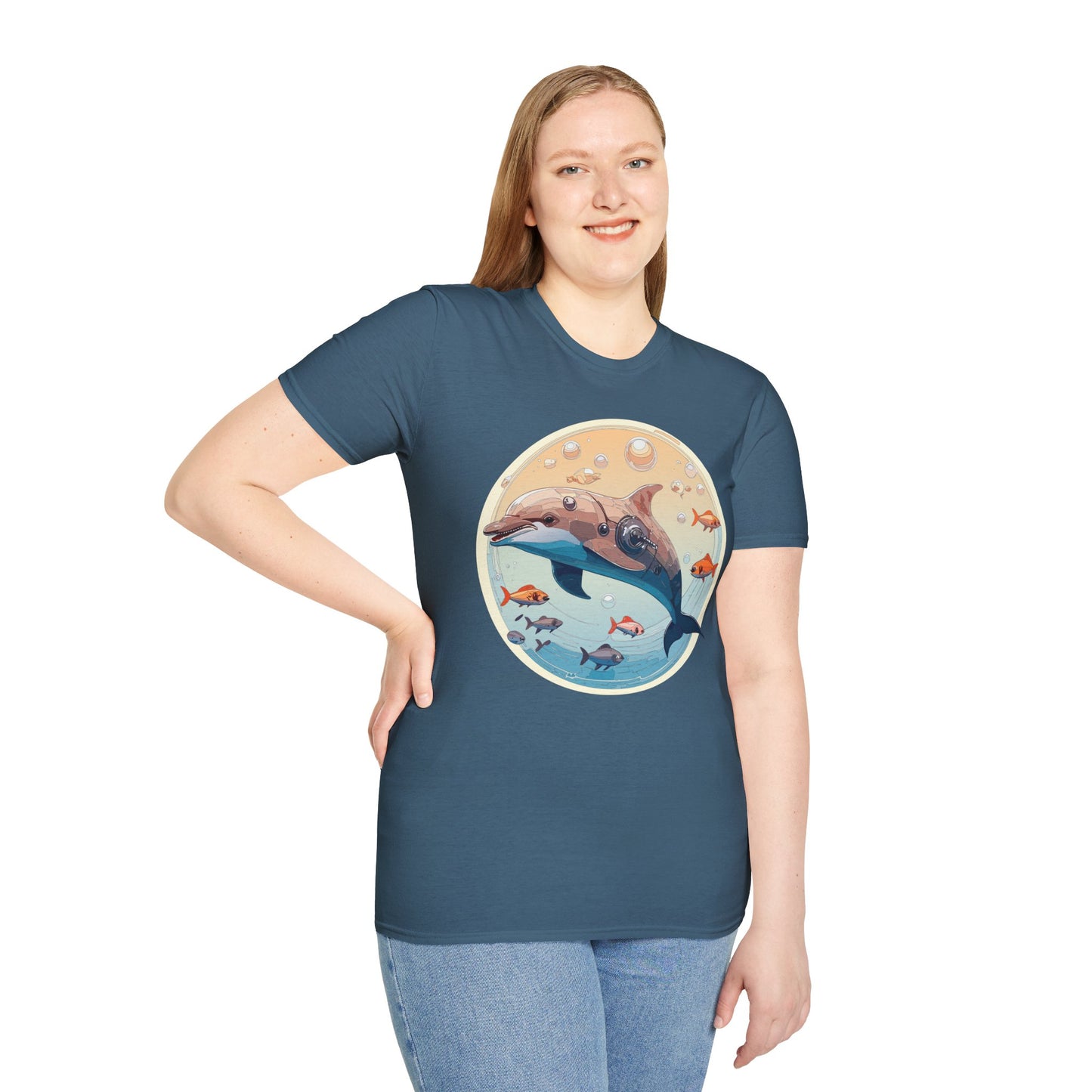 Dolphin Shirts, Shirt with Dolphin, Fish Tee Shirt, Animal Shirt