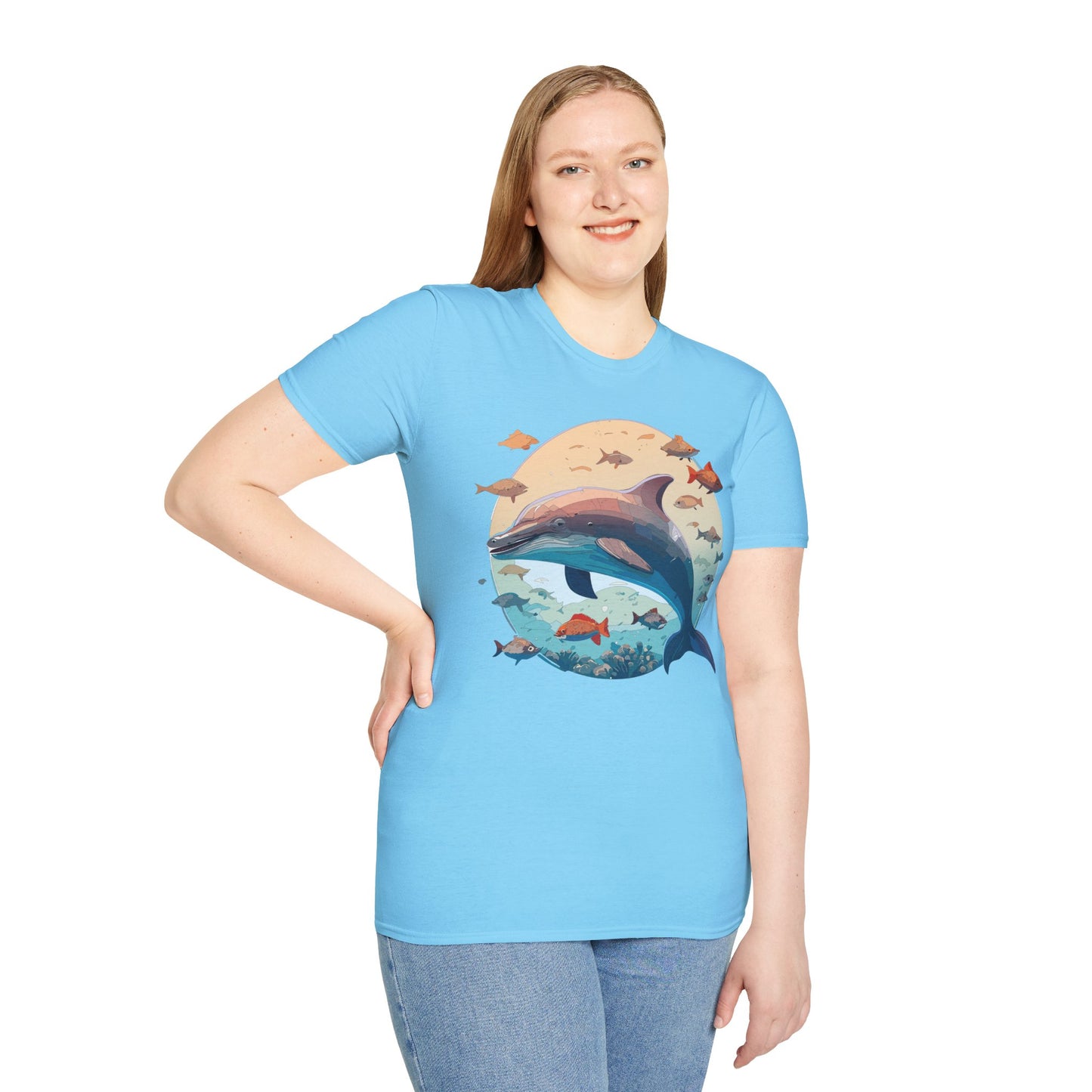 Dolphin Shirts, Shirt with Dolphin, Fish Tee Shirt, Animal Shirt