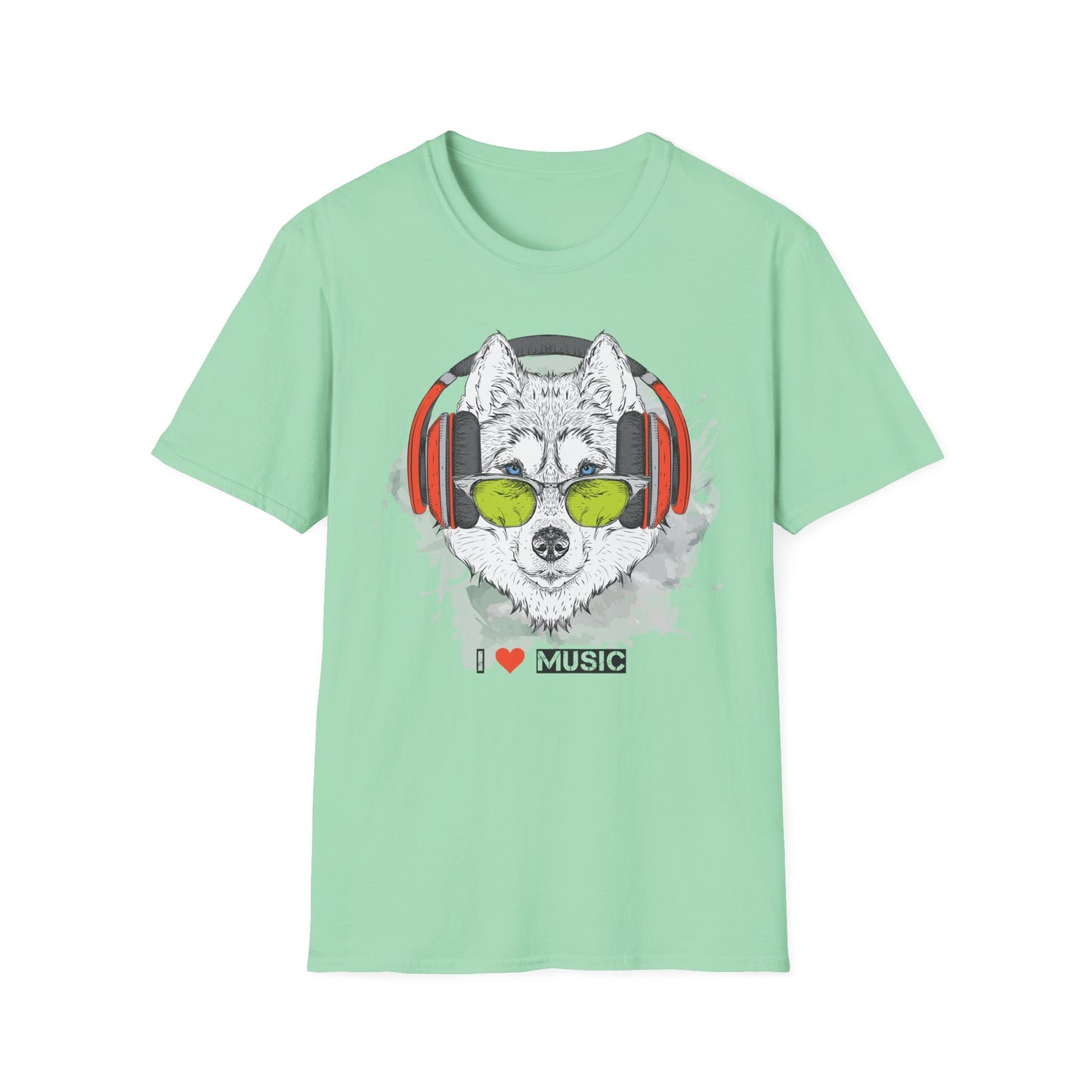 I love Music Animals Shirts, Shirt with Animals, Animals with Headphones Shirt