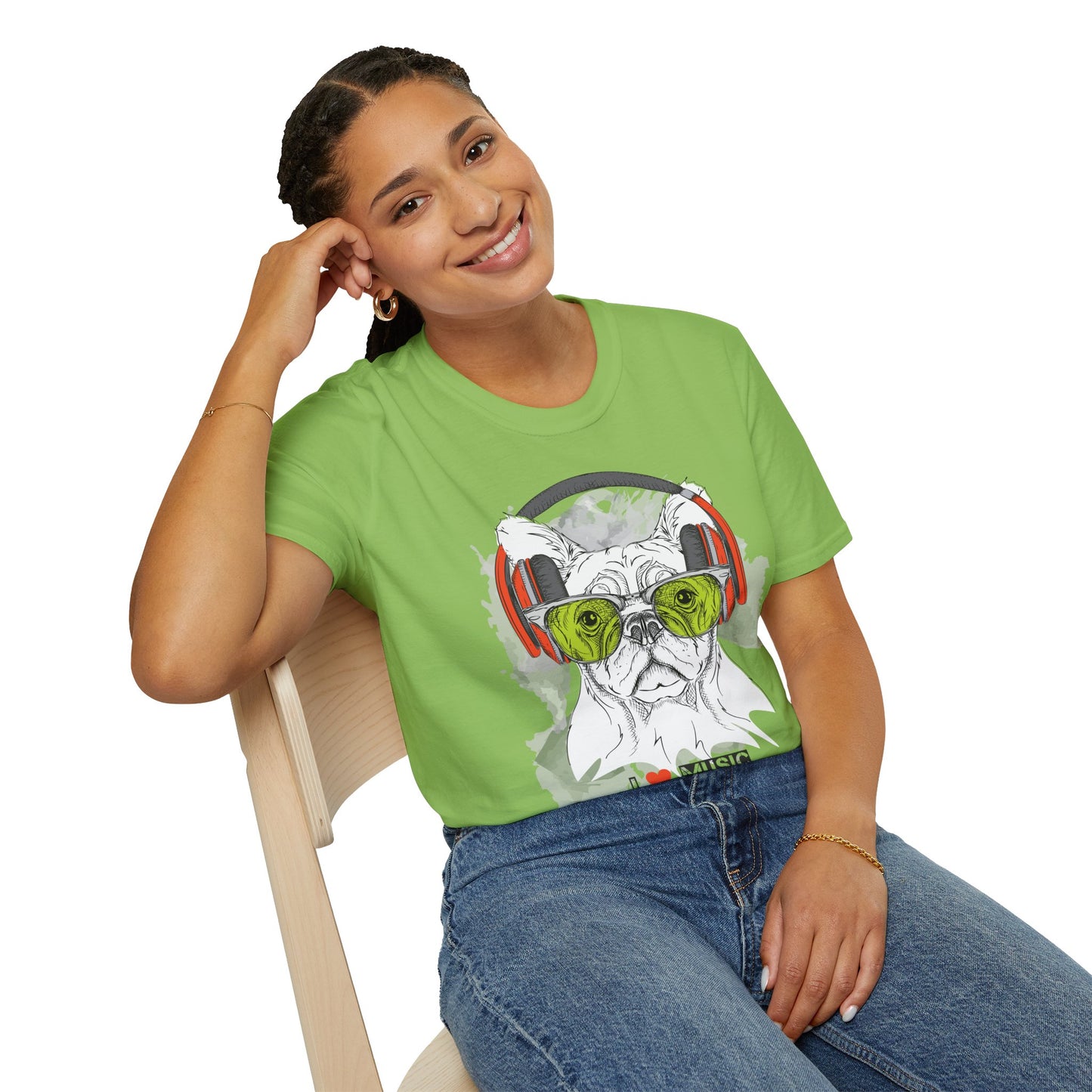 I love Music Animals Shirts, Shirt with Animals, Animals with Headphones Shirt