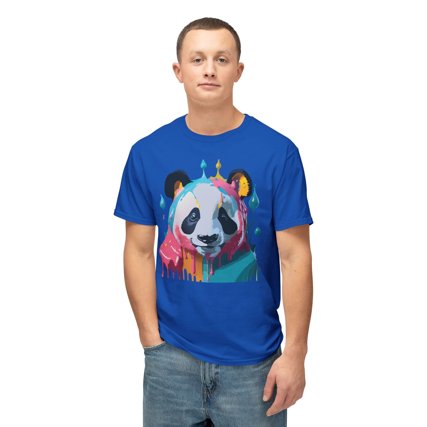 Panda T-Shirt, Vintage Panda Tee, Floral Tees, Panda Art Design Shirt, Tee Shirt with Panda Art 5