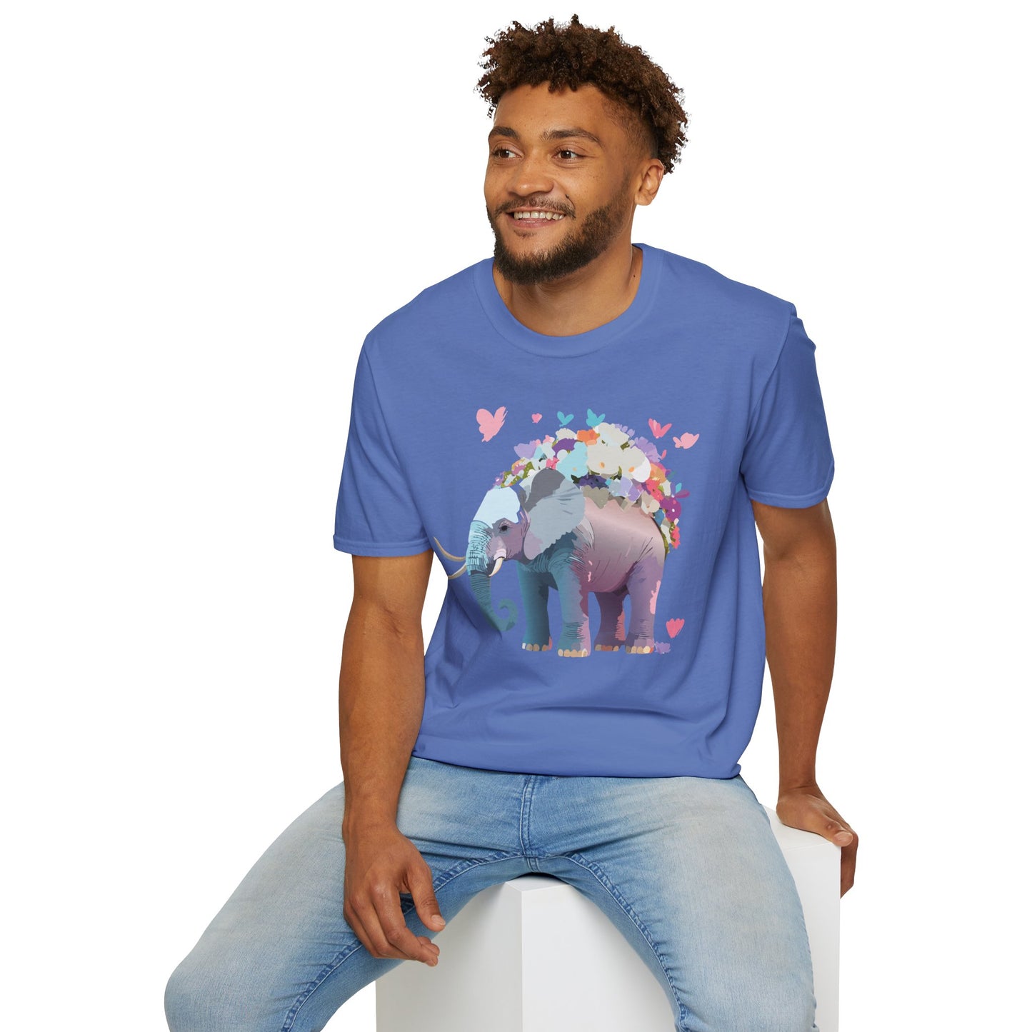 Elephant Shirt, T Shirt with Elephant, Elephant on T Shirt, T Shirt with Animation, Animals Tee Shirt