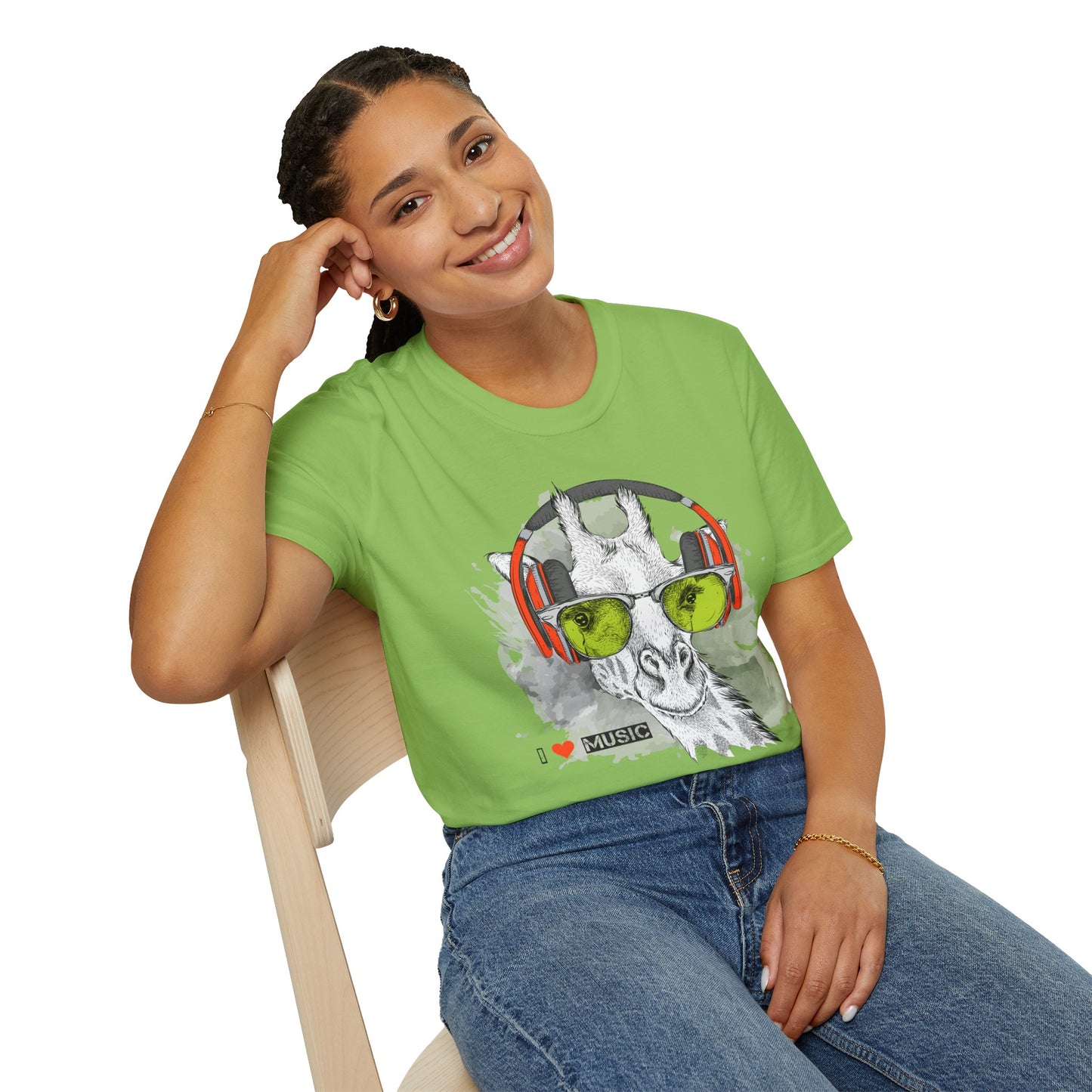 I love Music Animals Shirts, Shirt with Animals, Animals with Headphones Shirt