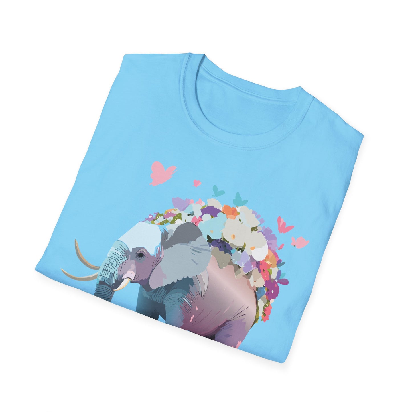 Elephant Shirt, T Shirt with Elephant, Elephant on T Shirt, T Shirt with Animation, Animals Tee Shirt