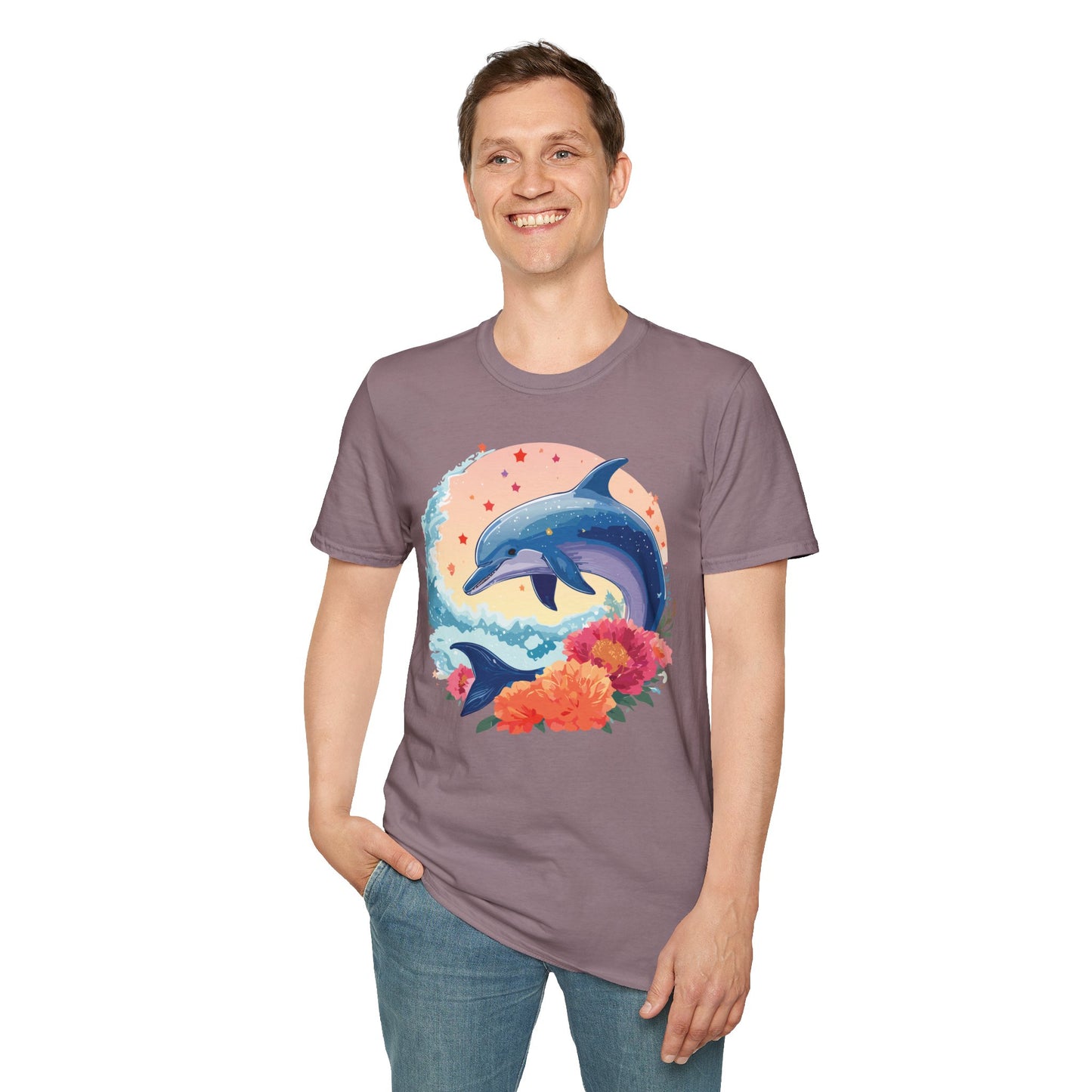 Dolphin Shirts, Shirt with Dolphin, Fish Tee Shirt, Animal Shirt