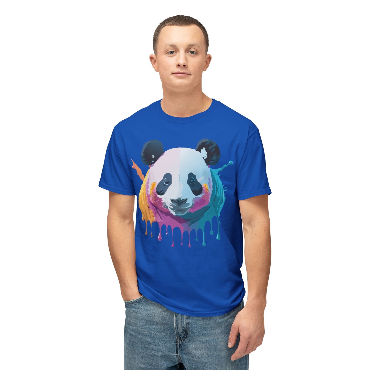 Panda T-Shirt, Vintage Panda Tee, Floral Tees, Panda Art Design Shirt, Tee Shirt with Panda Art 2