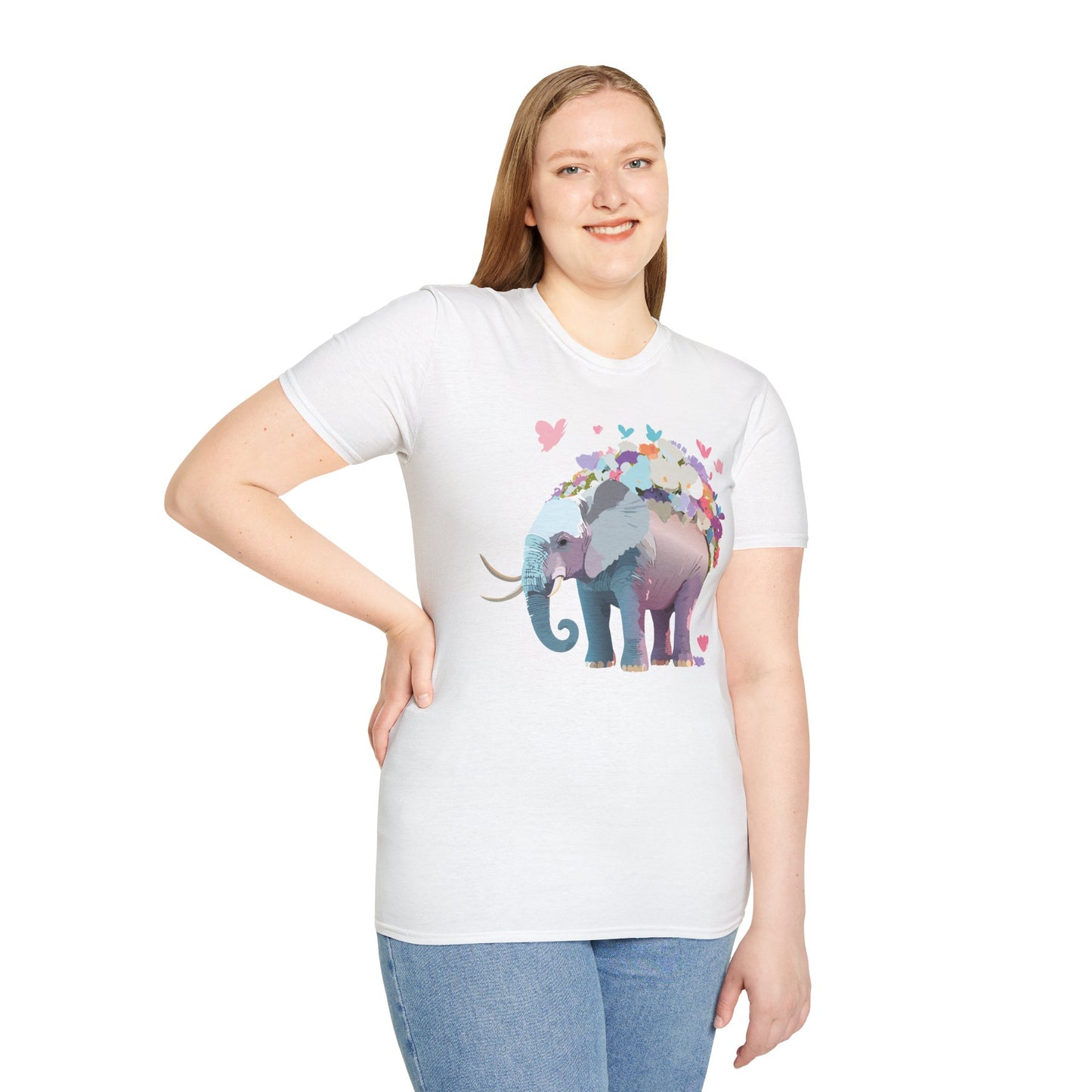 Elephant Shirt, T Shirt with Elephant, Elephant on T Shirt, T Shirt with Animation, Animals Tee Shirt