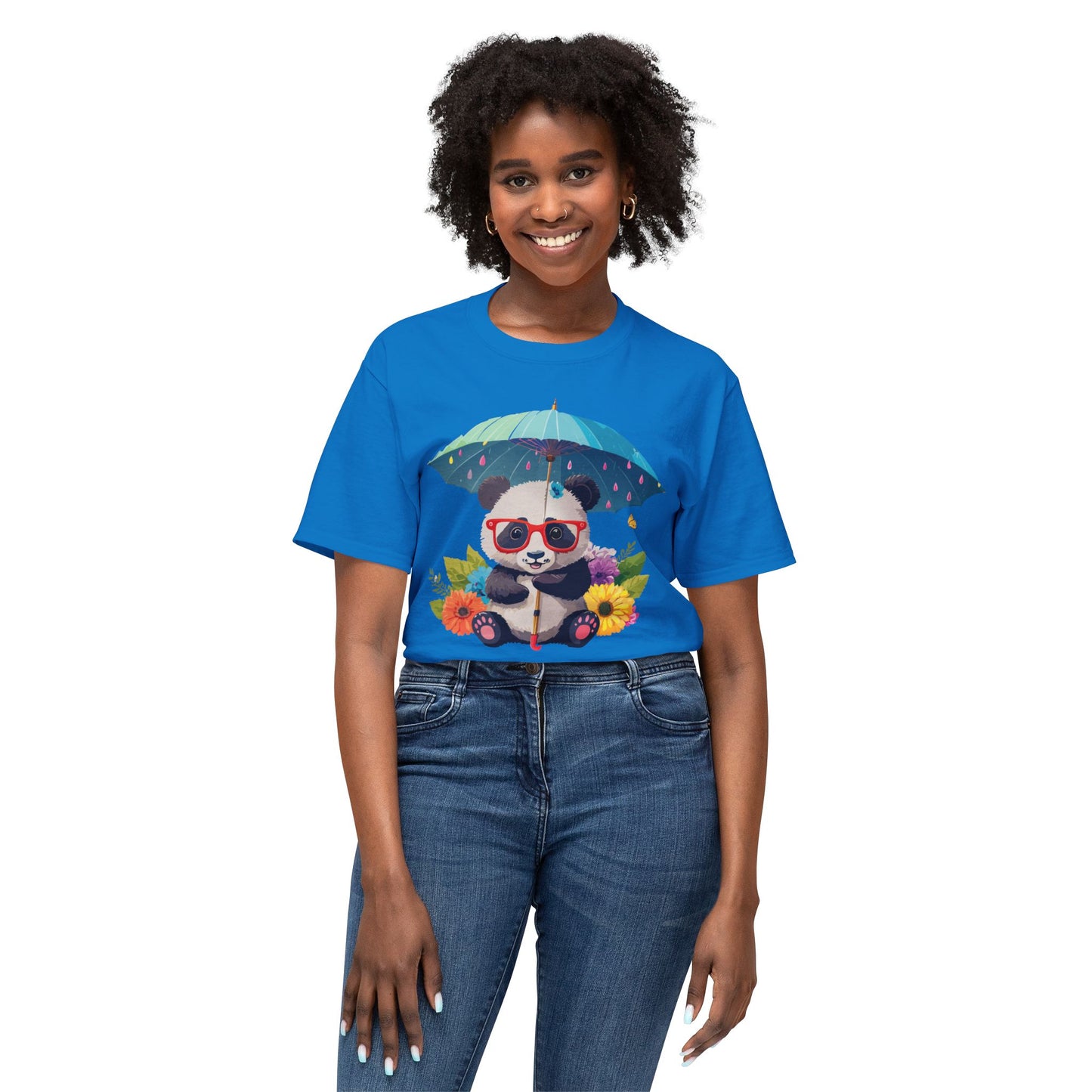 Panda T-Shirt, Vintage Panda Tee, Floral Tees, Panda Art Design Shirt, Tee Shirt with Panda Art 10