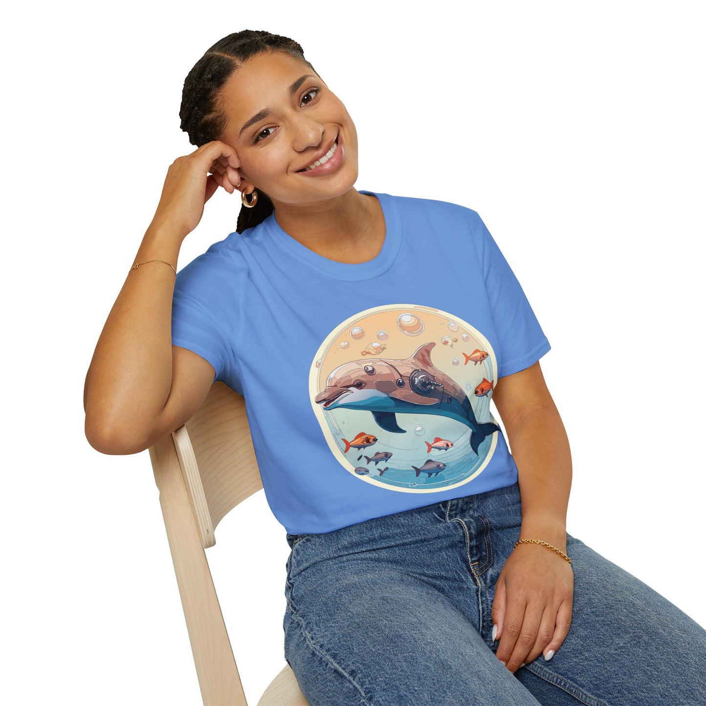 Dolphin Shirts, Shirt with Dolphin, Fish Tee Shirt, Animal Shirt