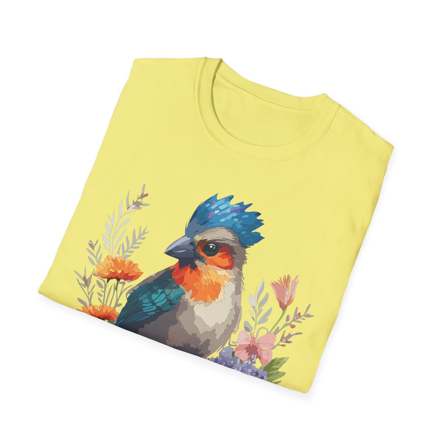 Bird T-Shirt, Floral Bird T Shirt, Shirt with Bird, Shirt with Animal