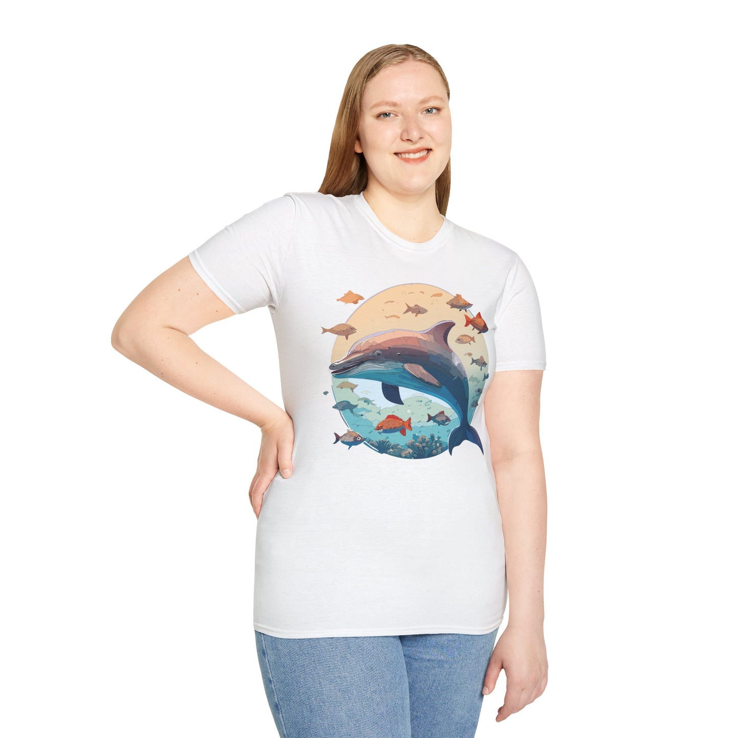 Dolphin Shirts, Shirt with Dolphin, Fish Tee Shirt, Animal Shirt