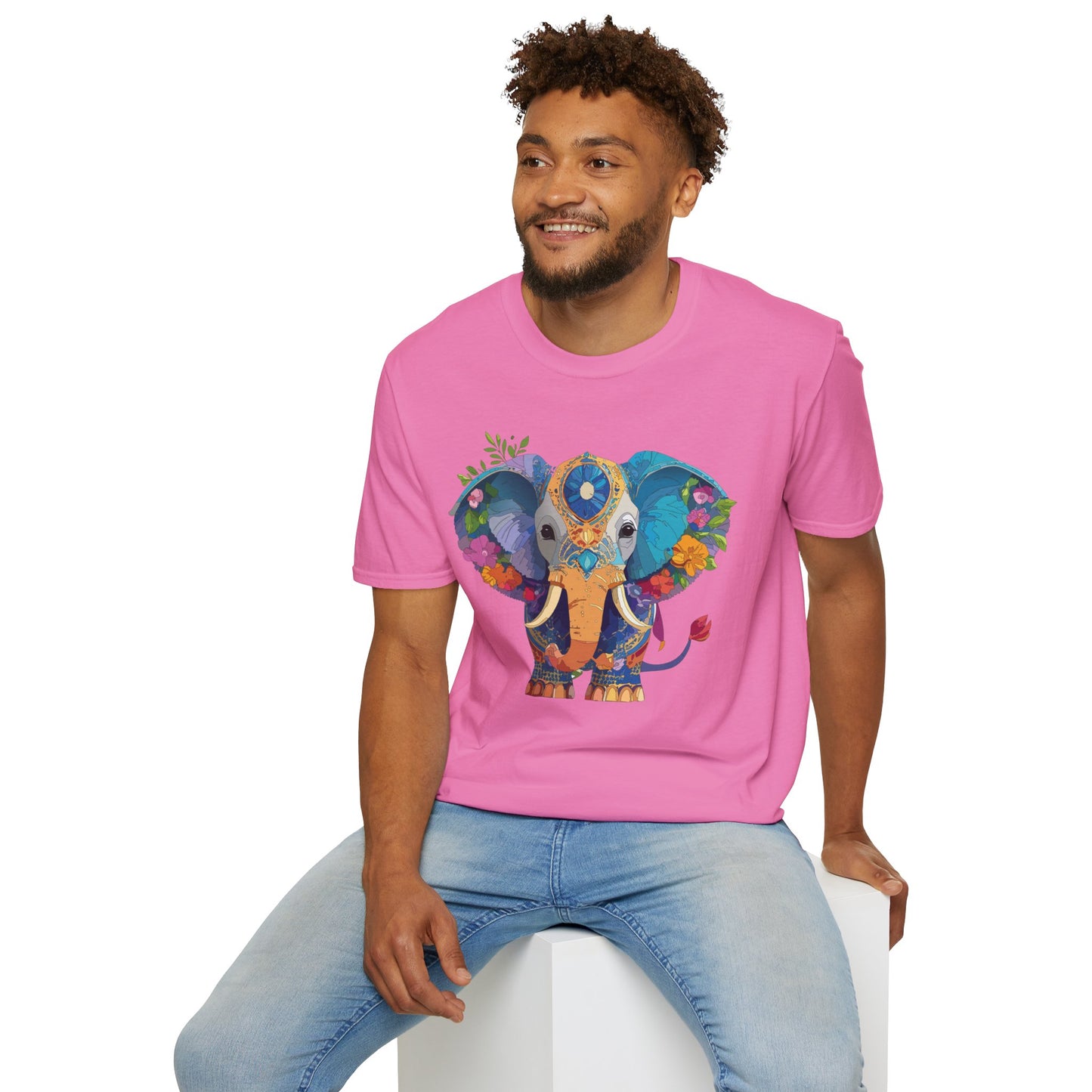 Elephant Shirt, T Shirt with Elephant, Elephant on T Shirt, T Shirt with Animation, Animals Tee Shirt