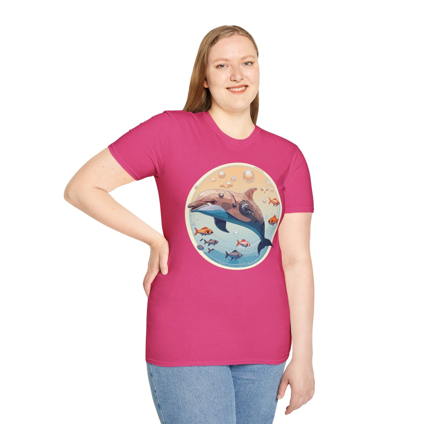 Dolphin Shirts, Shirt with Dolphin, Fish Tee Shirt, Animal Shirt