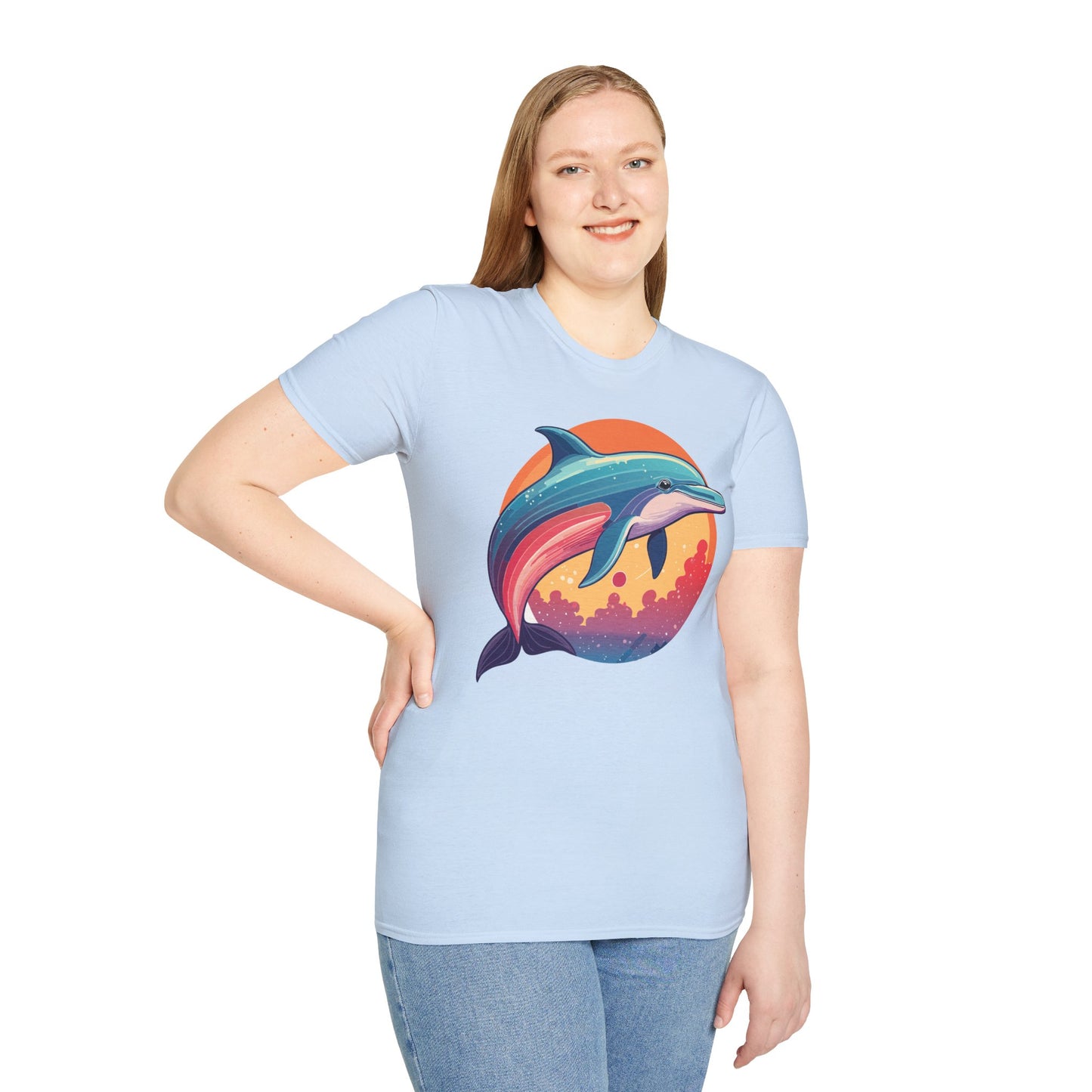 Dolphin Shirts, Shirt with Dolphin, Fish Tee Shirt, Animal Shirt