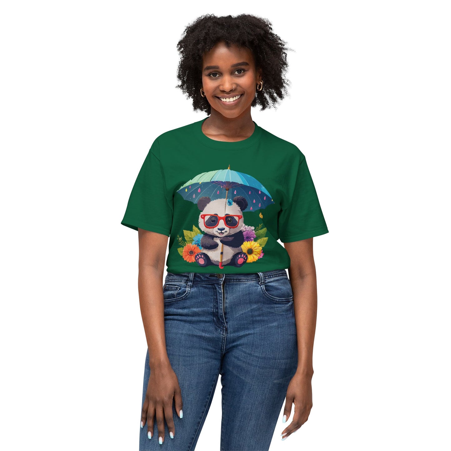 Panda T-Shirt, Vintage Panda Tee, Floral Tees, Panda Art Design Shirt, Tee Shirt with Panda Art 10