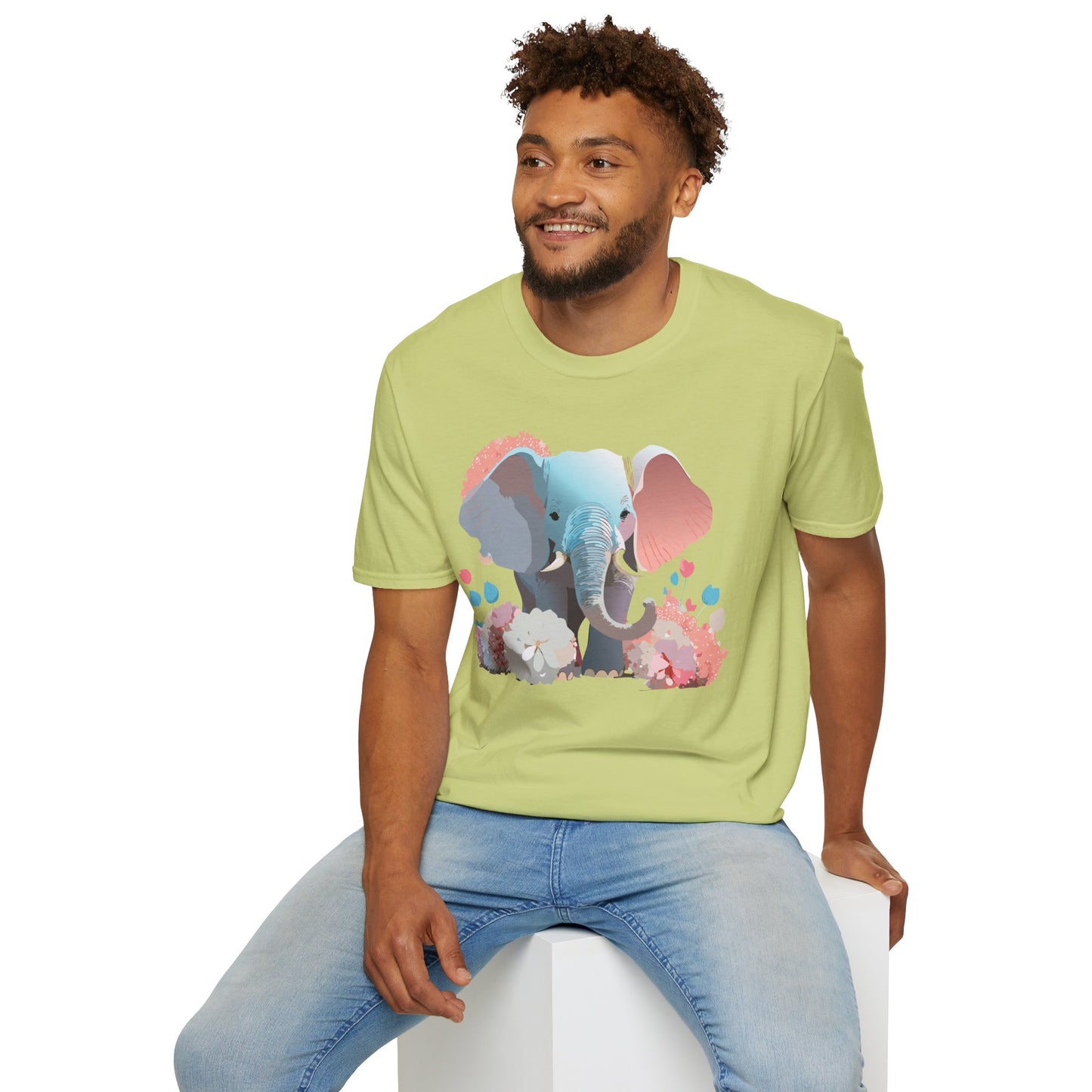 Elephant Shirt, T Shirt with Elephant, Elephant on T Shirt, T Shirt with Animation, Animals Tee Shirt
