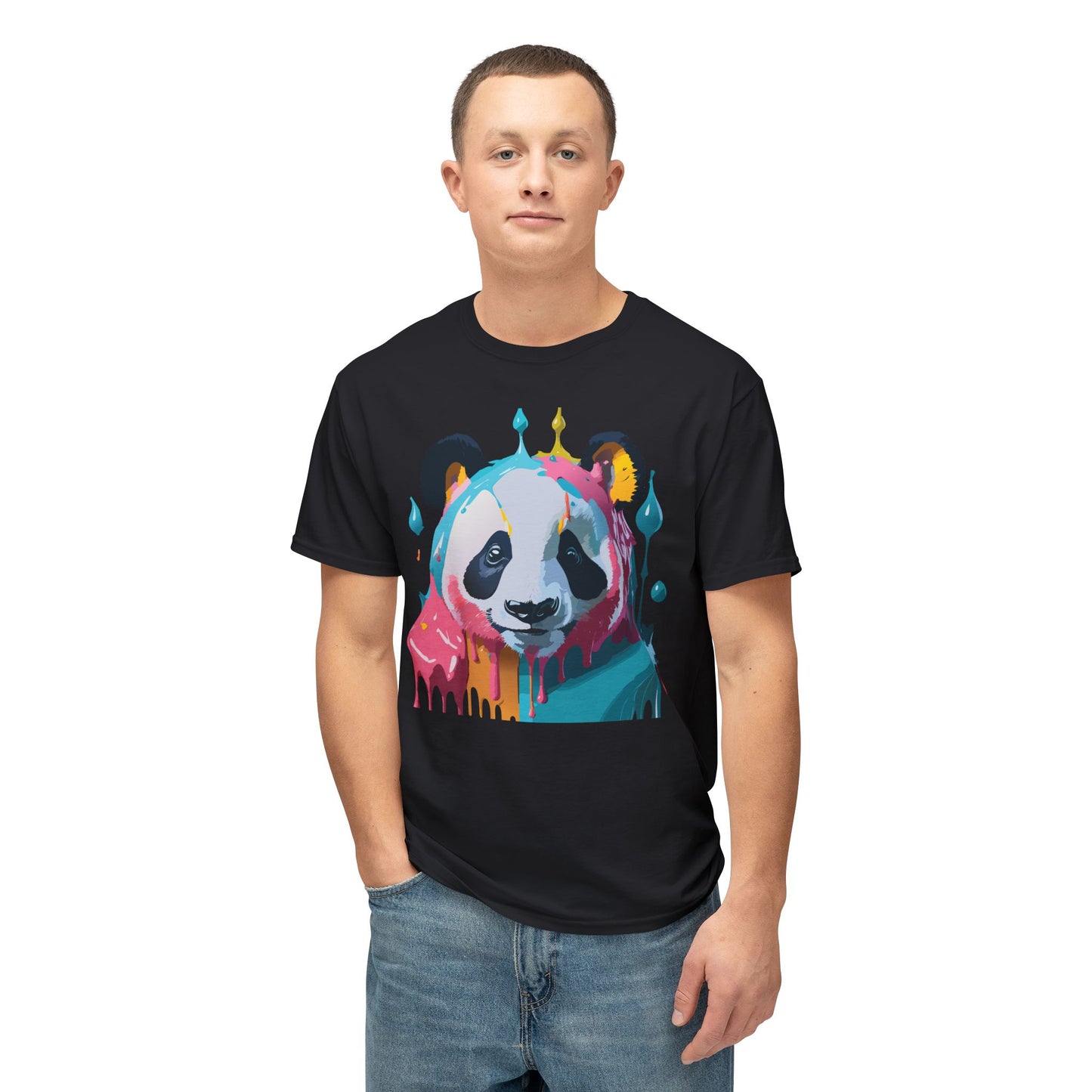 Panda T-Shirt, Vintage Panda Tee, Floral Tees, Panda Art Design Shirt, Tee Shirt with Panda Art 5