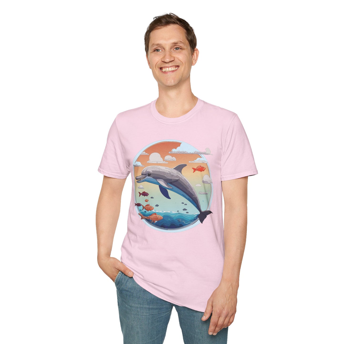 Dolphin Shirts, Shirt with Dolphin, Fish Tee Shirt, Animal Shirt