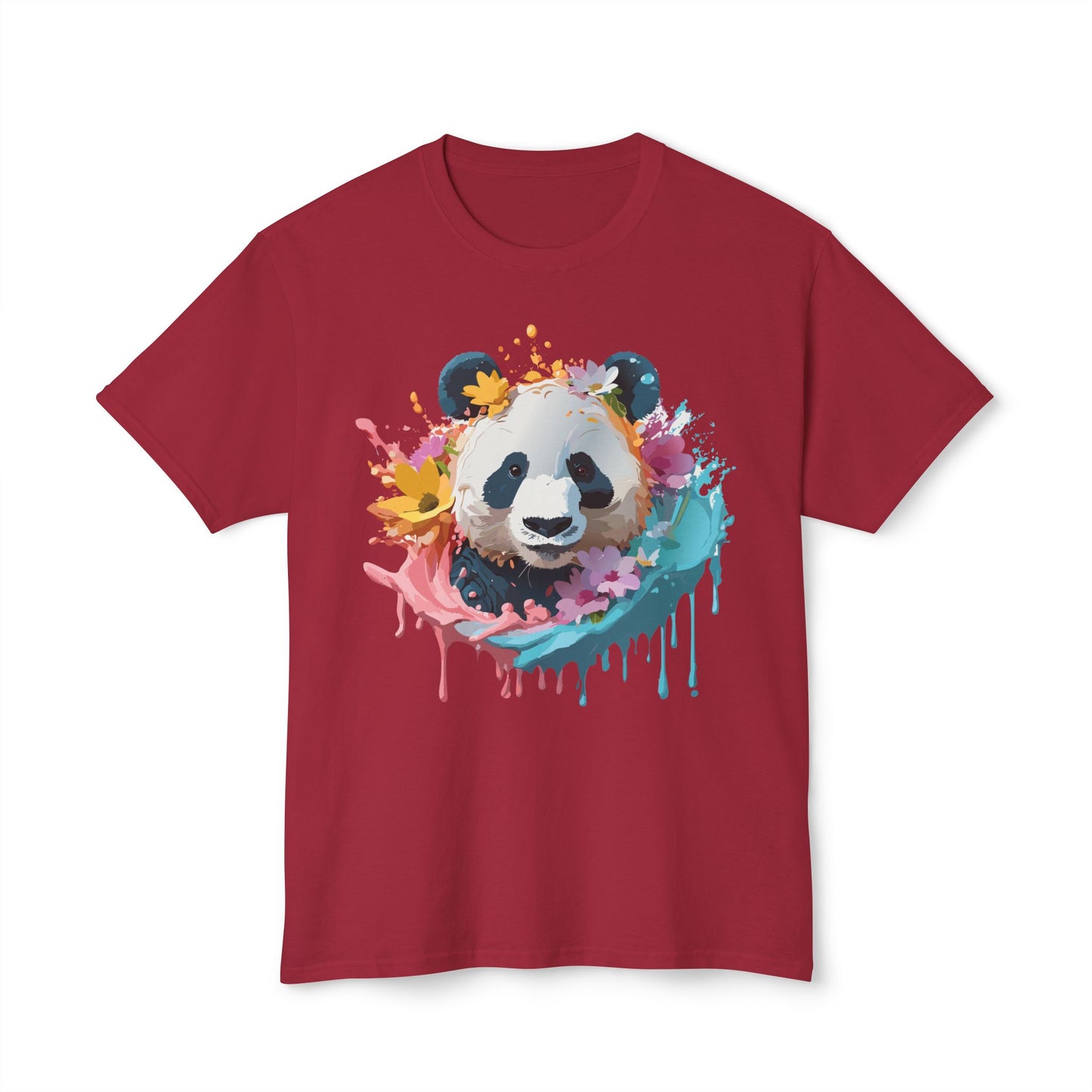 Panda T-Shirt, Vintage Panda Tee, Floral Tees, Panda Art Design Shirt, Tee Shirt with Panda Art 8