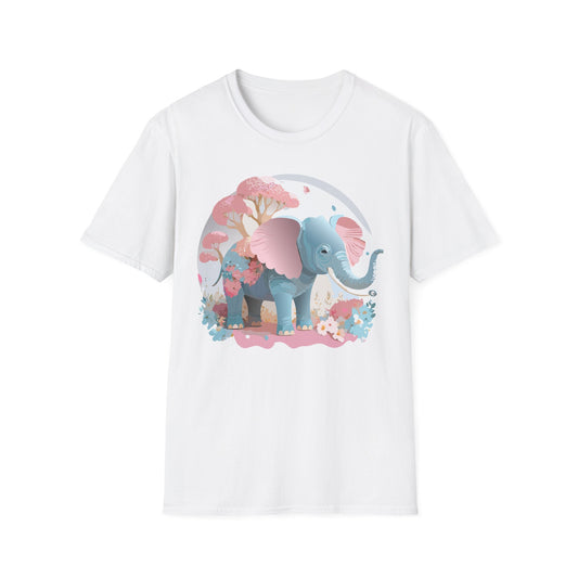 Elephant Shirt, T Shirt with Elephant, Elephant on T Shirt, T Shirt with Animation, Animals Tee Shirt