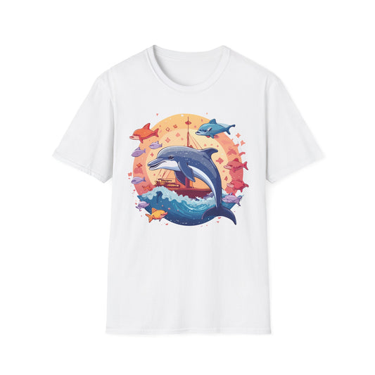 Dolphin Shirts, Shirt with Dolphin, Fish Tee Shirt, Animal Shirt