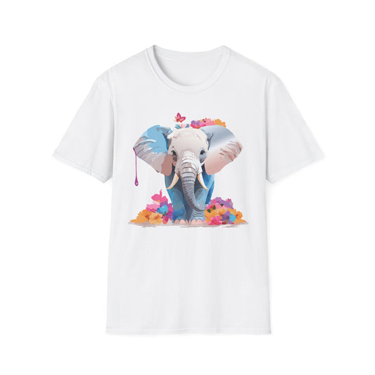 Elephant Shirt, T Shirt with Elephant, Elephant on T Shirt, T Shirt with Animation, Animals Tee Shirt