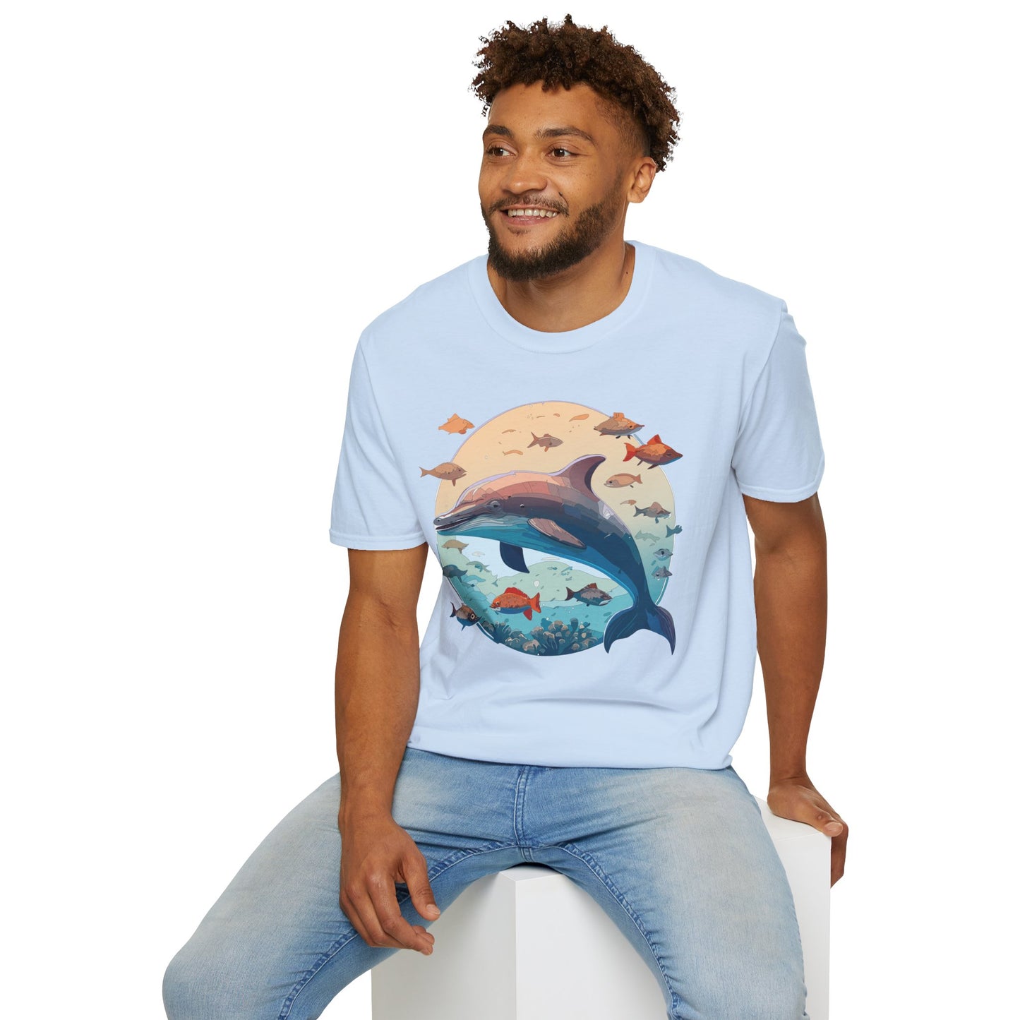 Dolphin Shirts, Shirt with Dolphin, Fish Tee Shirt, Animal Shirt