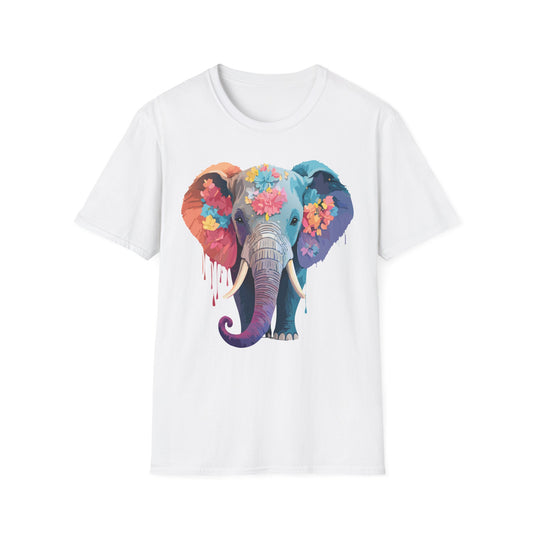 Elephant Shirt, T Shirt with Elephant, Elephant on T Shirt, T Shirt with Animation, Animals Tee Shirt