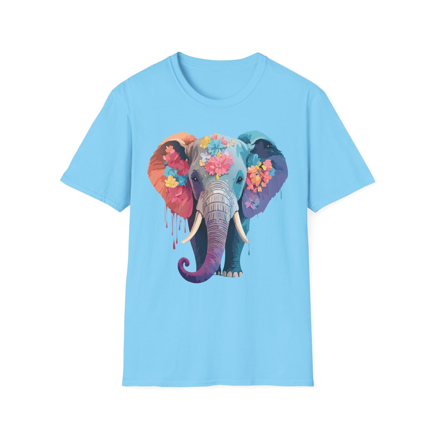 Elephant Shirt, T Shirt with Elephant, Elephant on T Shirt, T Shirt with Animation, Animals Tee Shirt