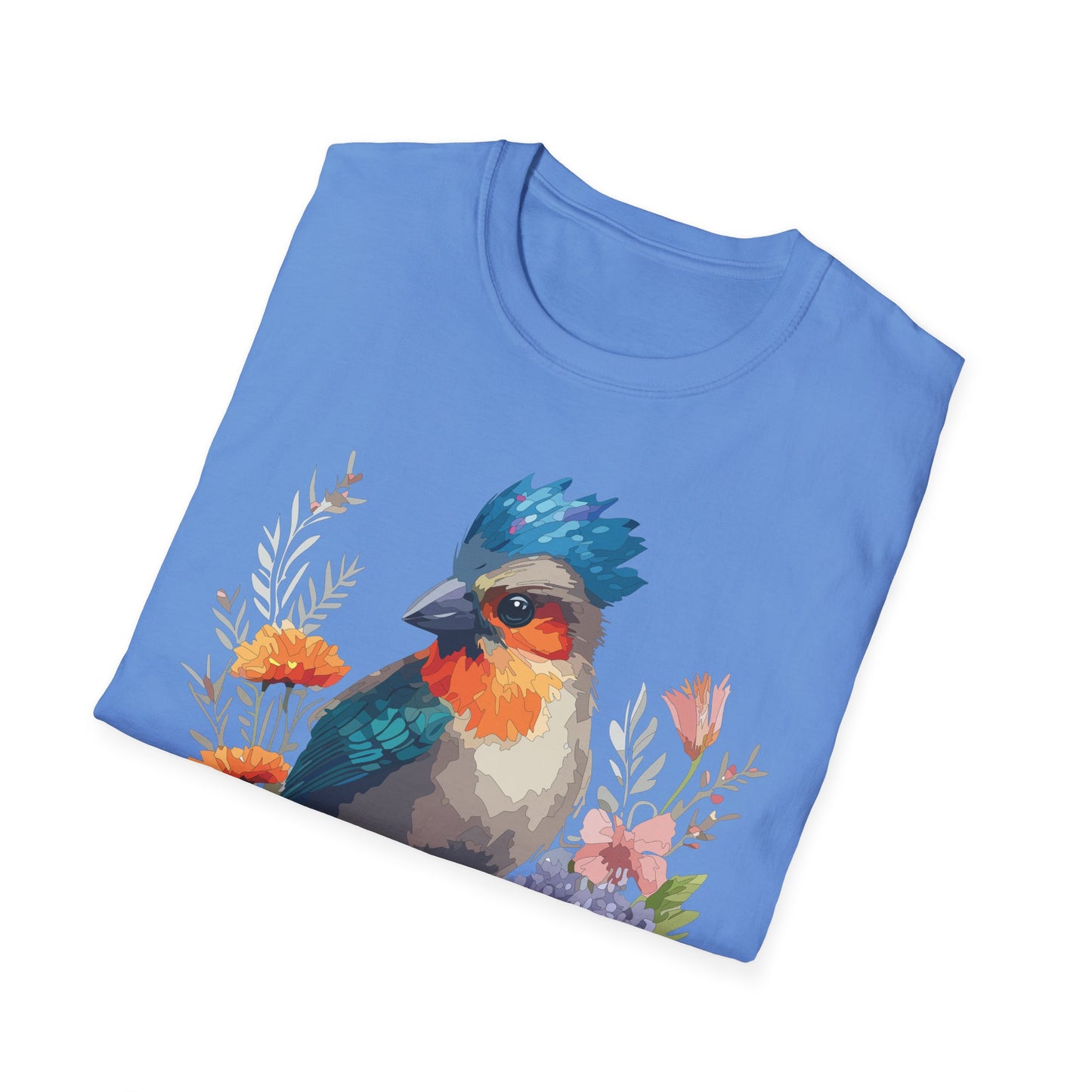Bird T-Shirt, Floral Bird T Shirt, Shirt with Bird, Shirt with Animal