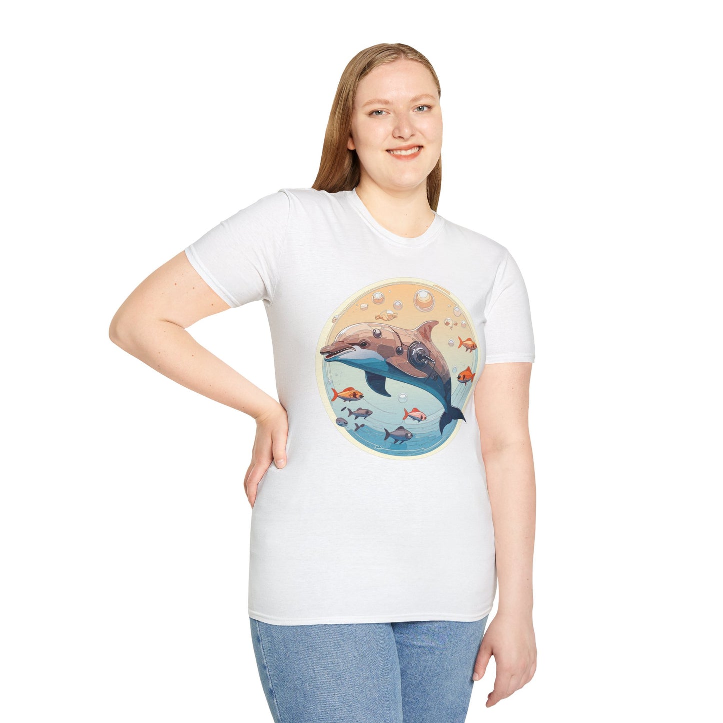 Dolphin Shirts, Shirt with Dolphin, Fish Tee Shirt, Animal Shirt