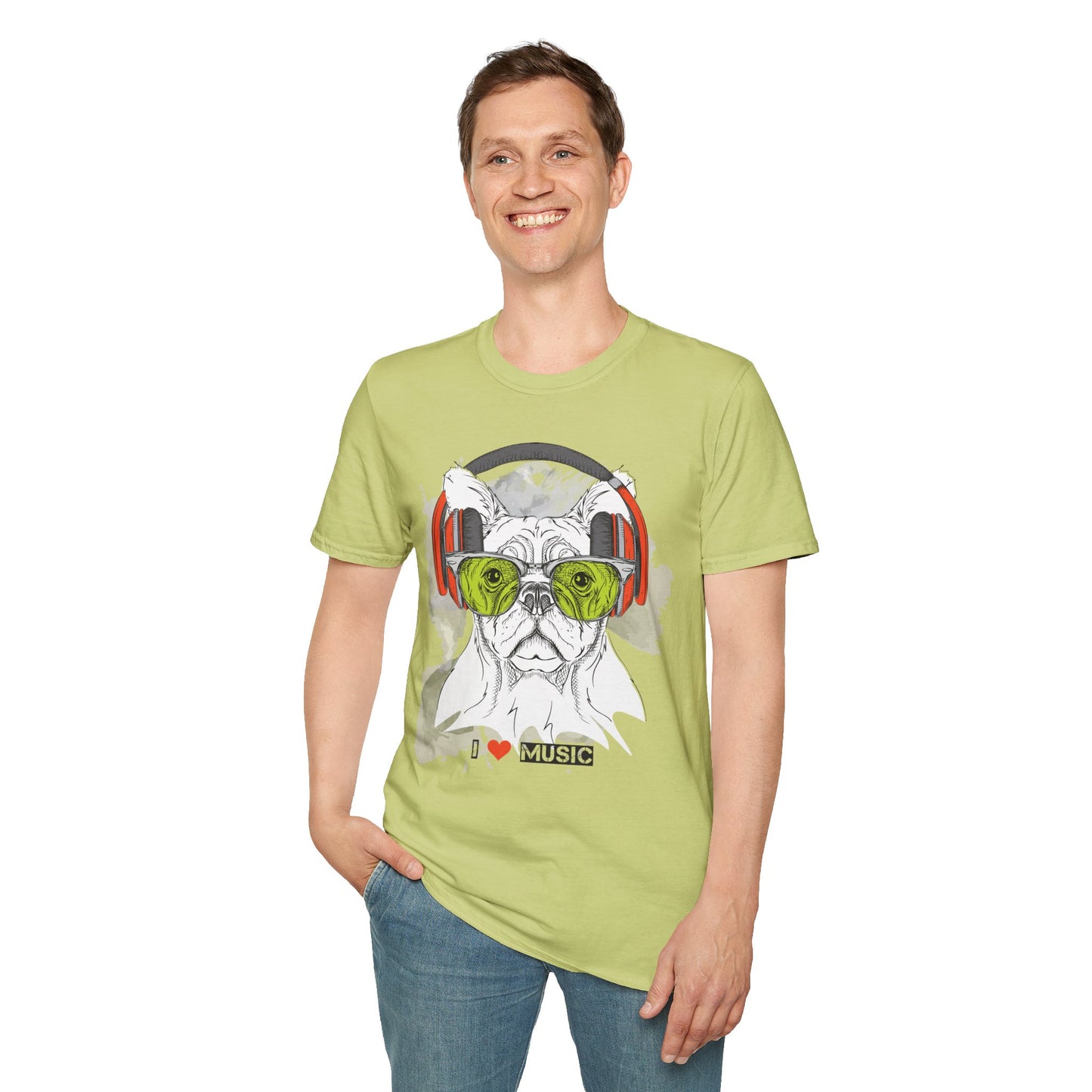 I love Music Animals Shirts, Shirt with Animals, Animals with Headphones Shirt
