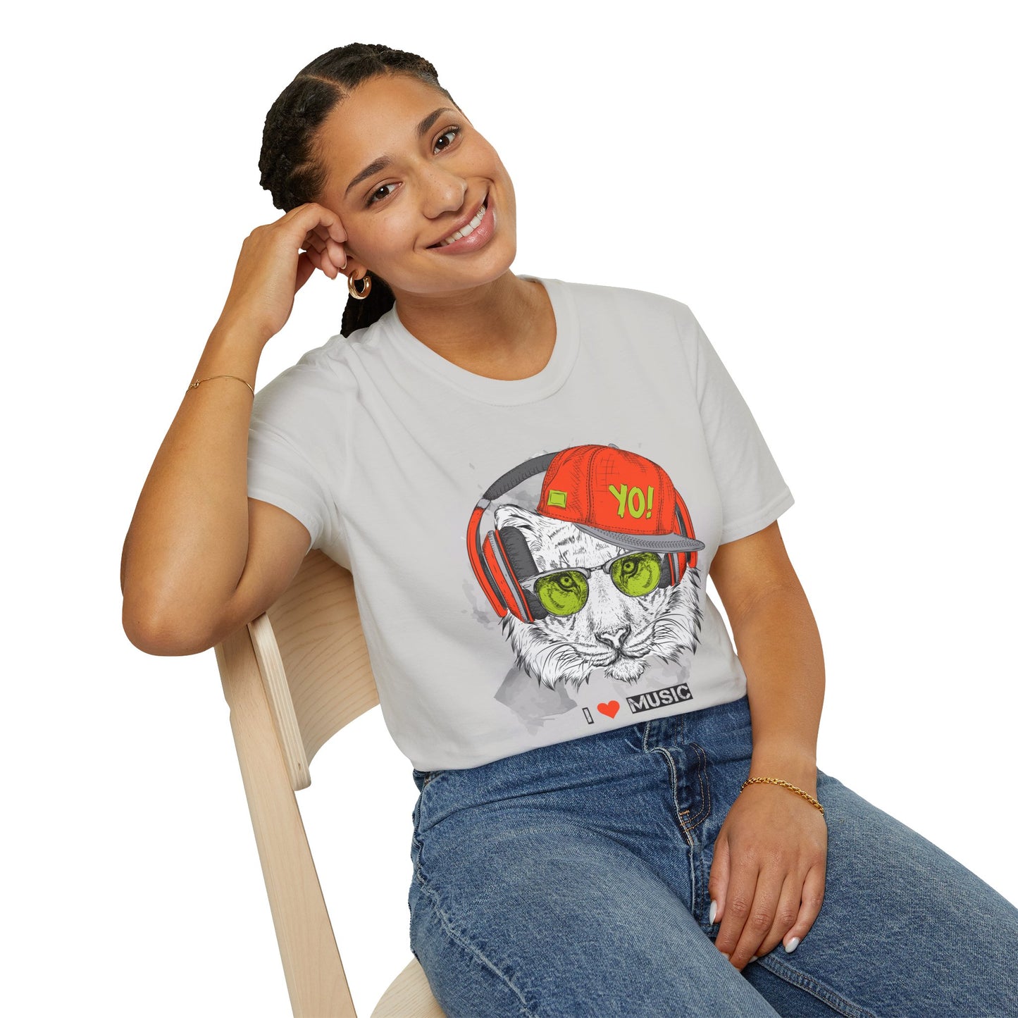 I love Music Animals Shirts, Shirt with Animals, Animals with Headphones Shirt