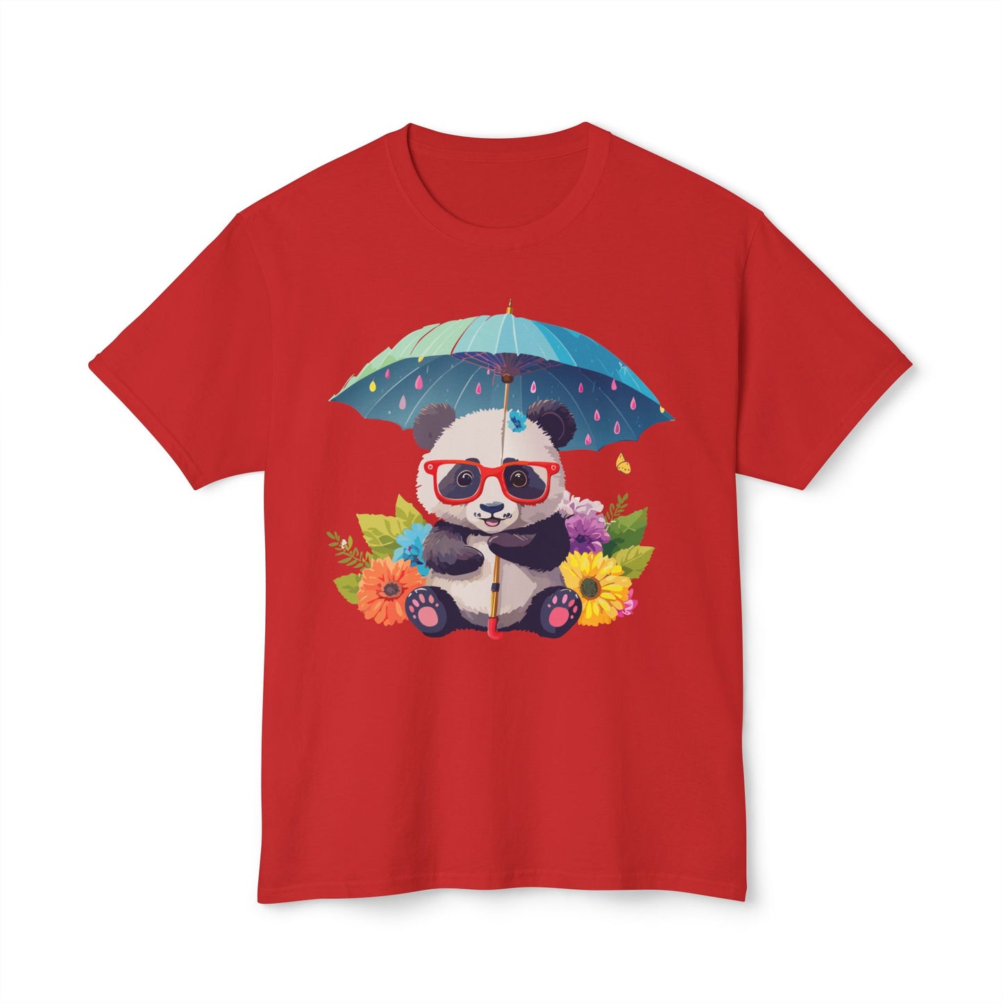 Panda T-Shirt, Vintage Panda Tee, Floral Tees, Panda Art Design Shirt, Tee Shirt with Panda Art 10