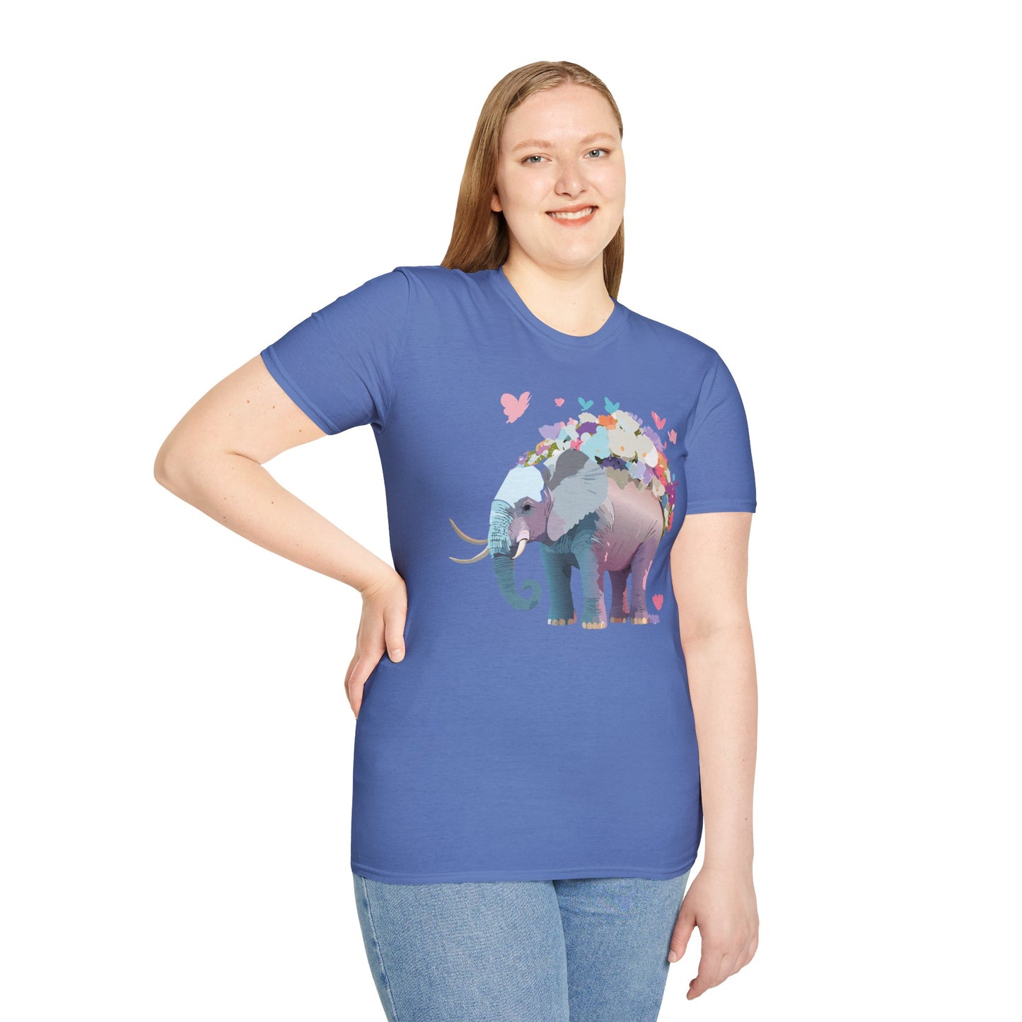 Elephant Shirt, T Shirt with Elephant, Elephant on T Shirt, T Shirt with Animation, Animals Tee Shirt