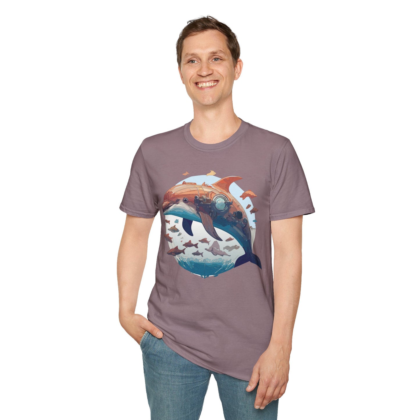 Dolphin Shirts, Shirt with Dolphin, Fish Tee Shirt, Animal Shirt