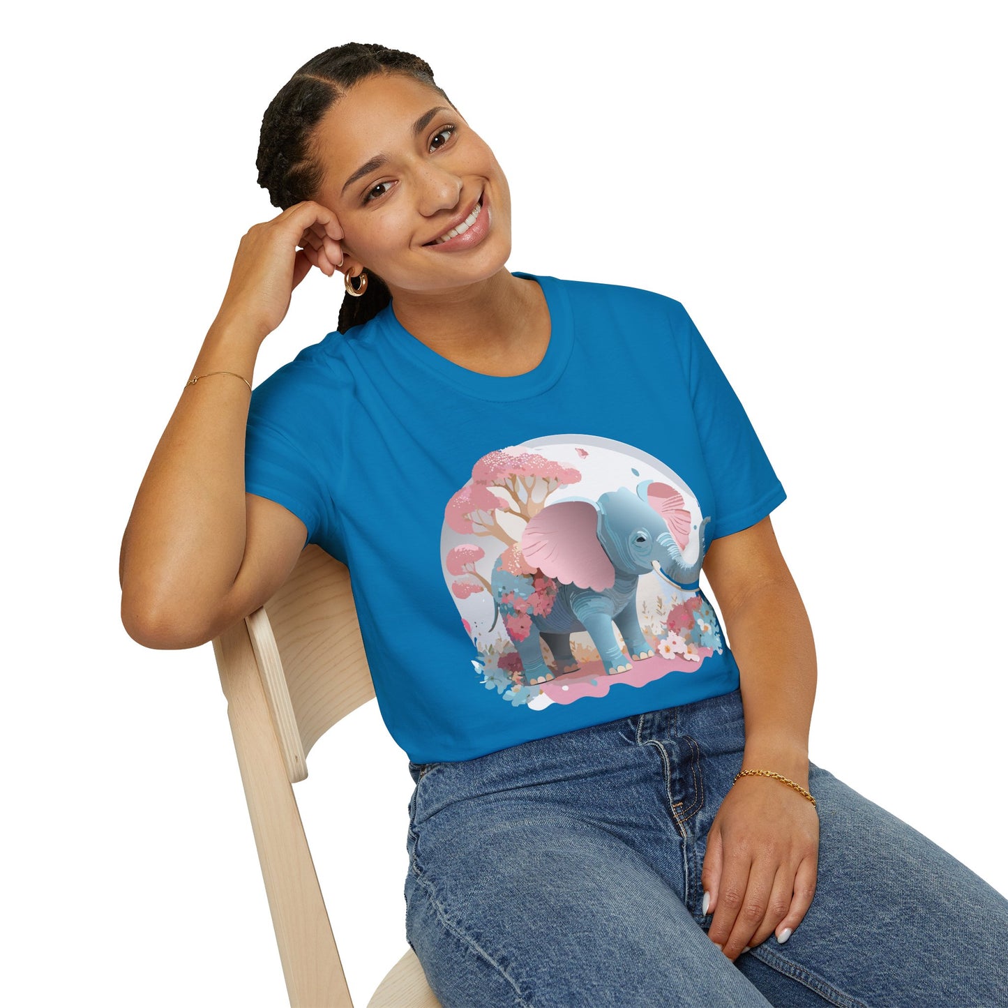 Elephant Shirt, T Shirt with Elephant, Elephant on T Shirt, T Shirt with Animation, Animals Tee Shirt