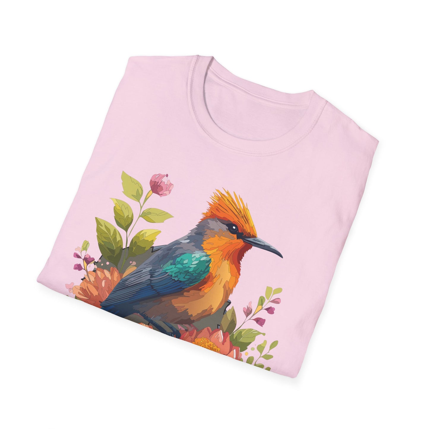 Bird T-Shirt, Floral Bird T Shirt, Shirt with Bird, Shirt with Animal