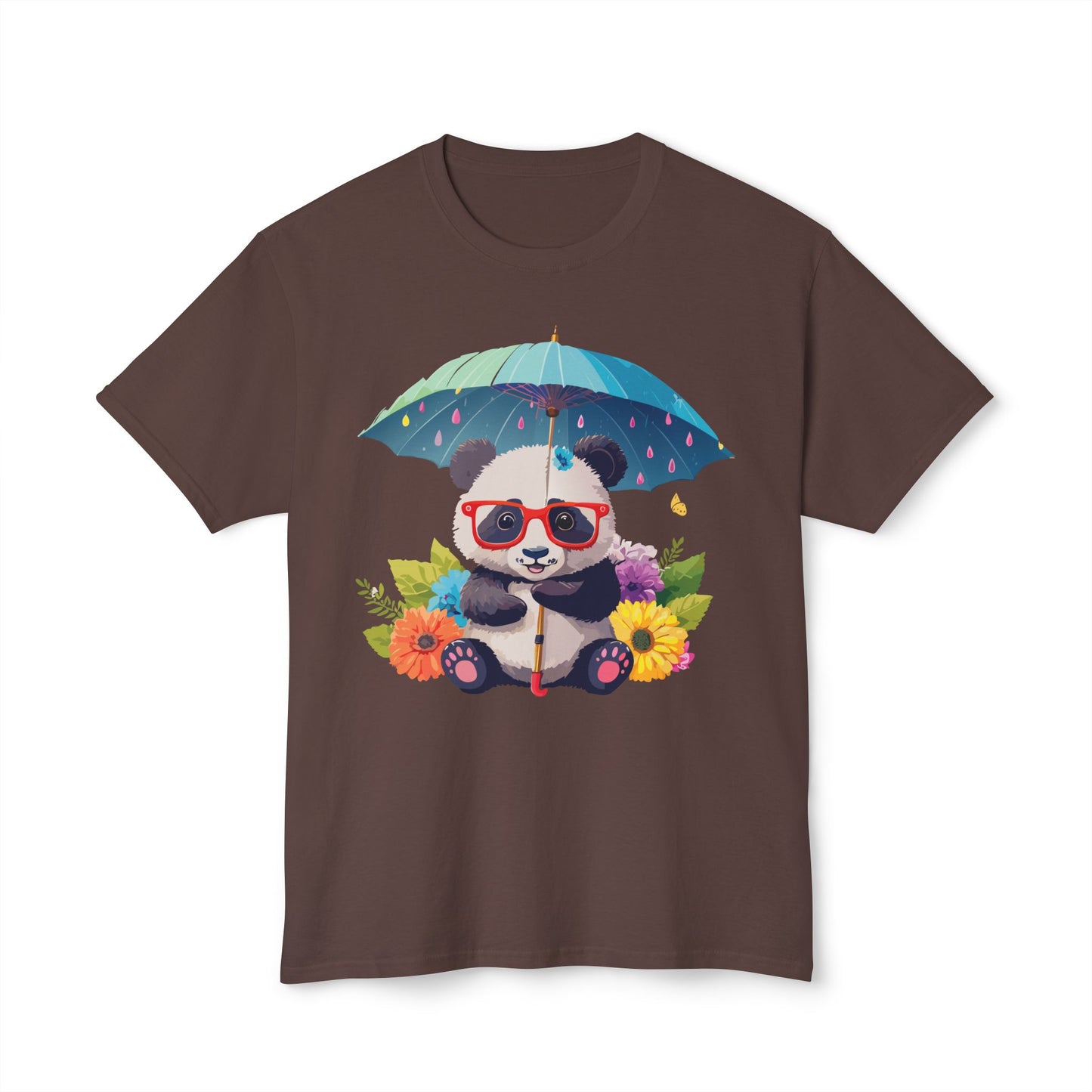 Panda T-Shirt, Vintage Panda Tee, Floral Tees, Panda Art Design Shirt, Tee Shirt with Panda Art 10