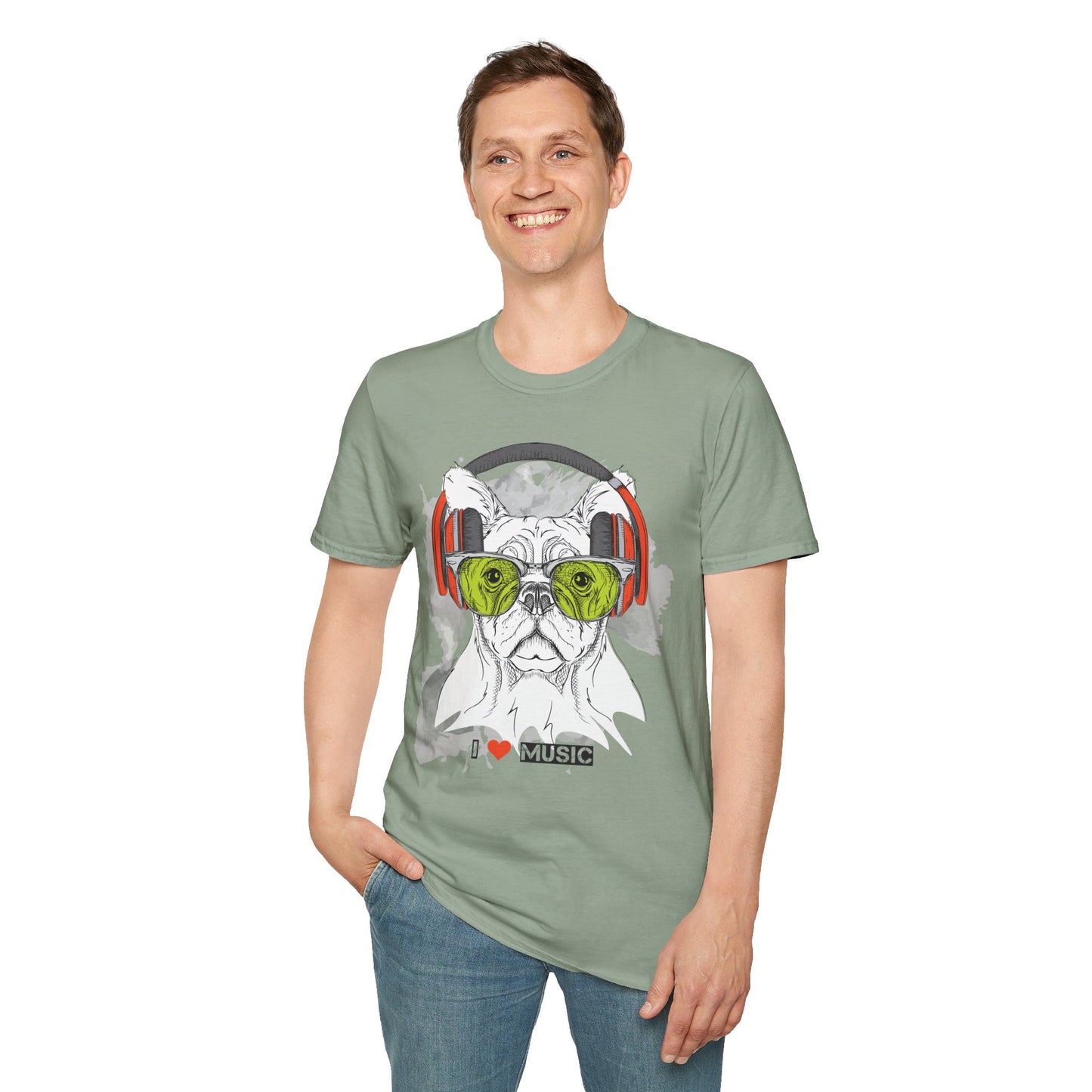 I love Music Animals Shirts, Shirt with Animals, Animals with Headphones Shirt