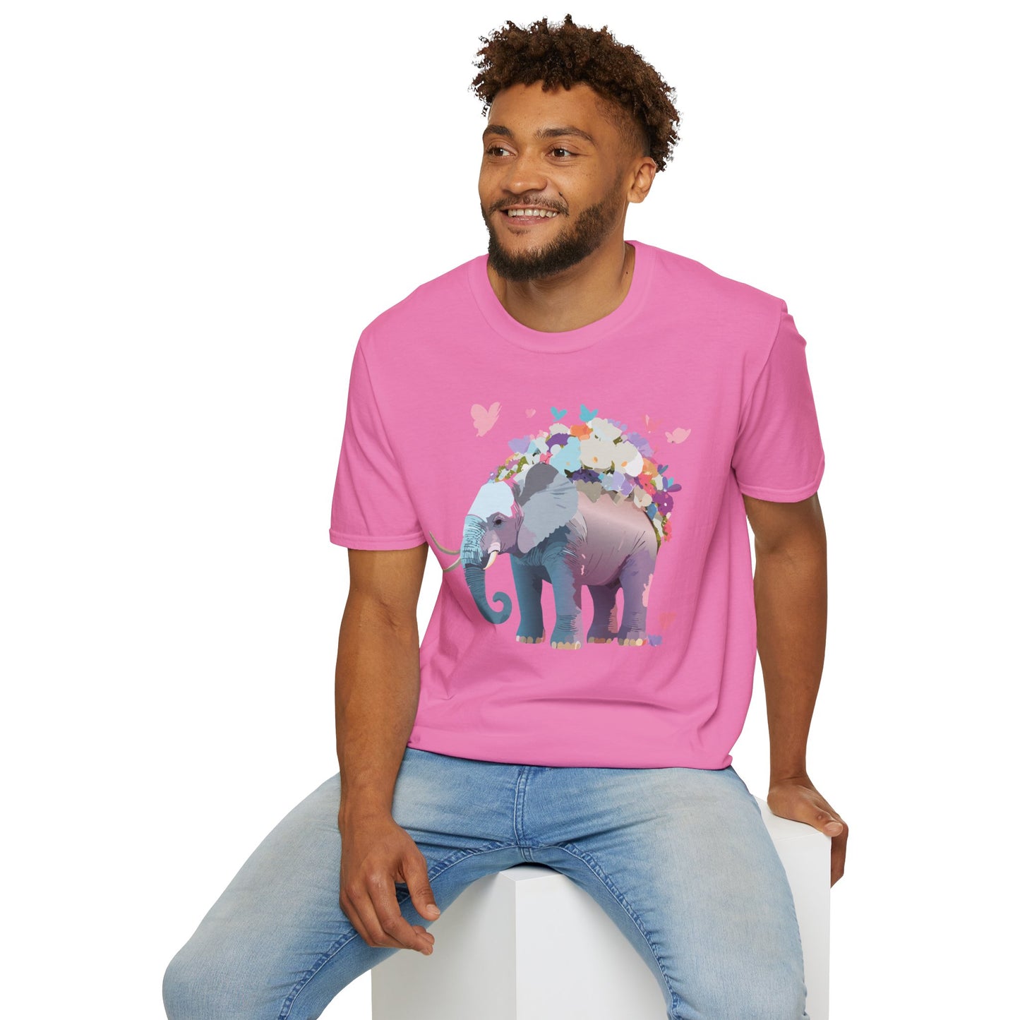 Elephant Shirt, T Shirt with Elephant, Elephant on T Shirt, T Shirt with Animation, Animals Tee Shirt