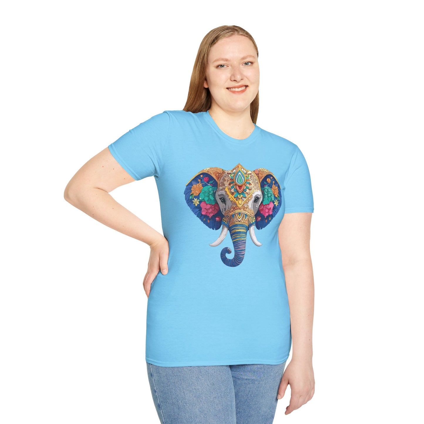 Elephant Shirt, T Shirt with Elephant, Elephant on T Shirt, T Shirt with Animation, Animals Tee Shirt