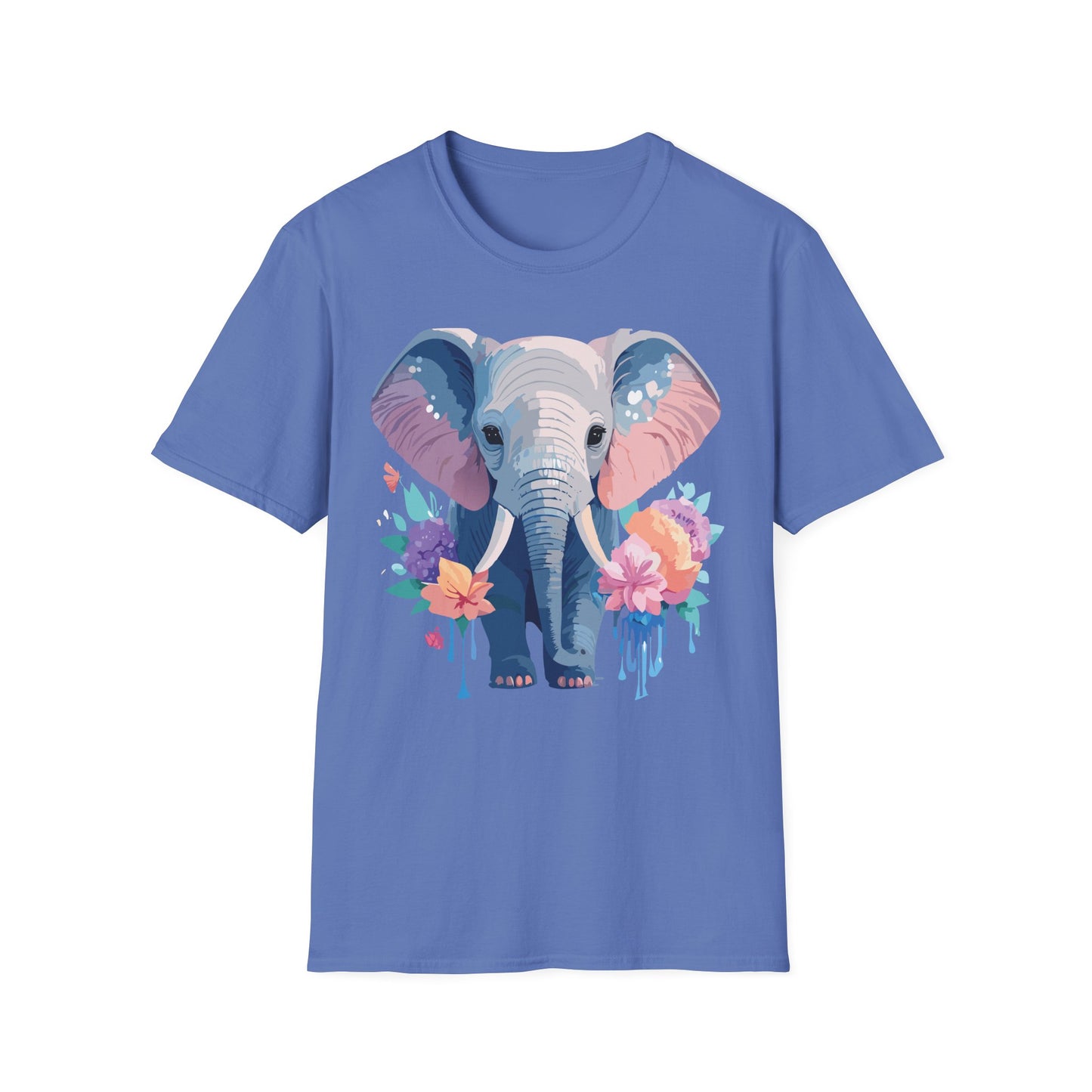 Elephant Shirt, T Shirt with Elephant, Elephant on T Shirt, T Shirt with Animation, Animals Tee Shirt