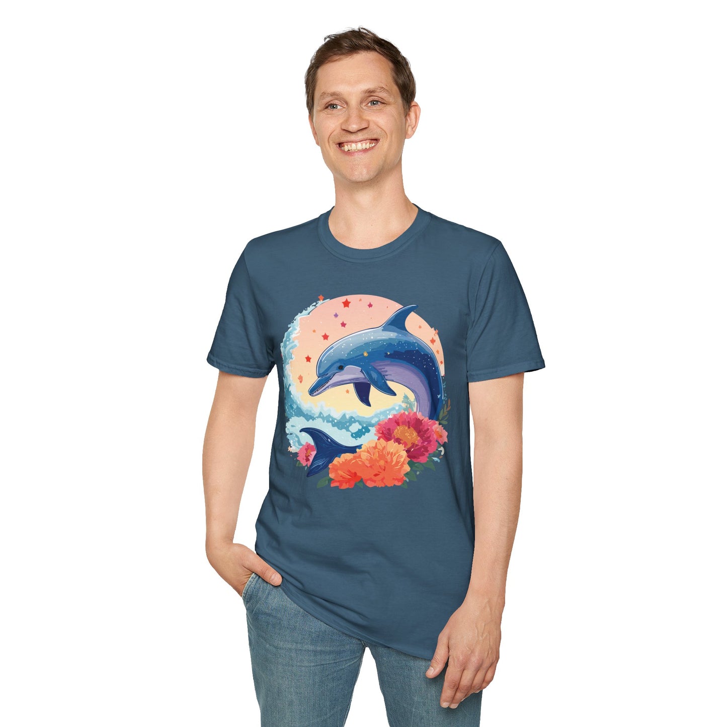 Dolphin Shirts, Shirt with Dolphin, Fish Tee Shirt, Animal Shirt