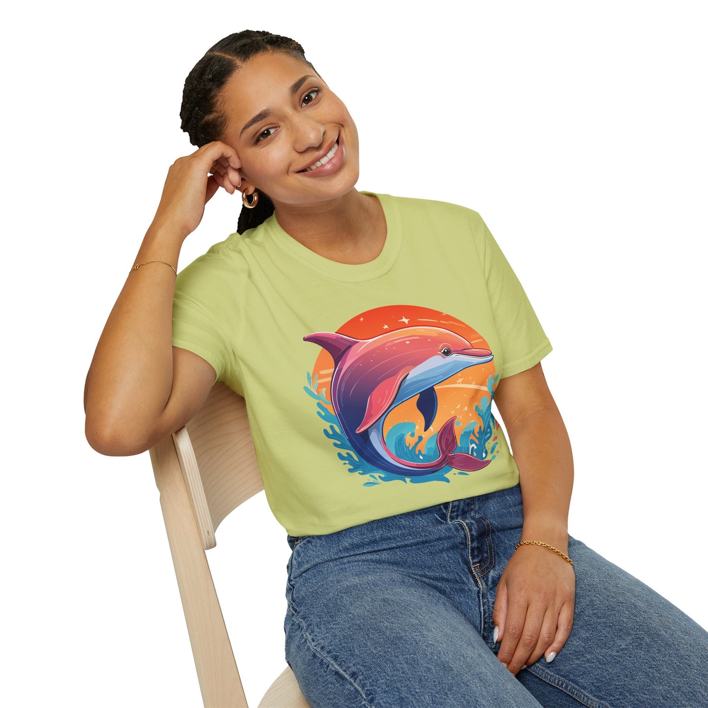 Dolphin Shirts, Shirt with Dolphin, Fish Tee Shirt, Animal Shirt