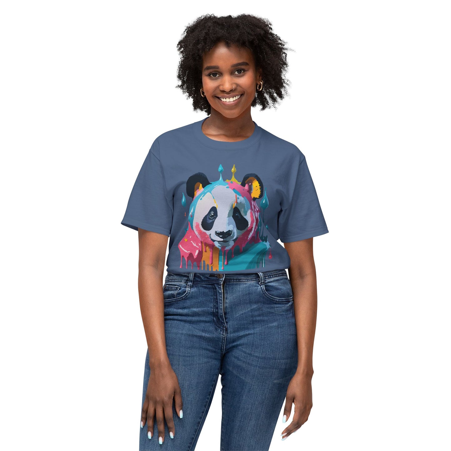 Panda T-Shirt, Vintage Panda Tee, Floral Tees, Panda Art Design Shirt, Tee Shirt with Panda Art 5