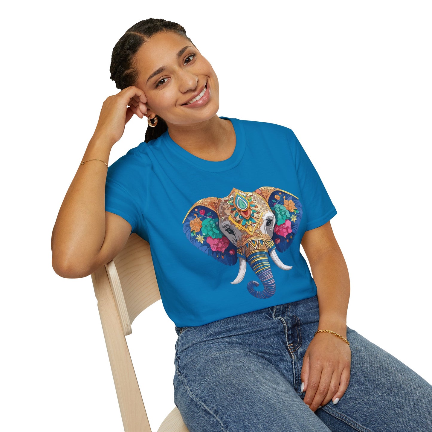 Elephant Shirt, T Shirt with Elephant, Elephant on T Shirt, T Shirt with Animation, Animals Tee Shirt