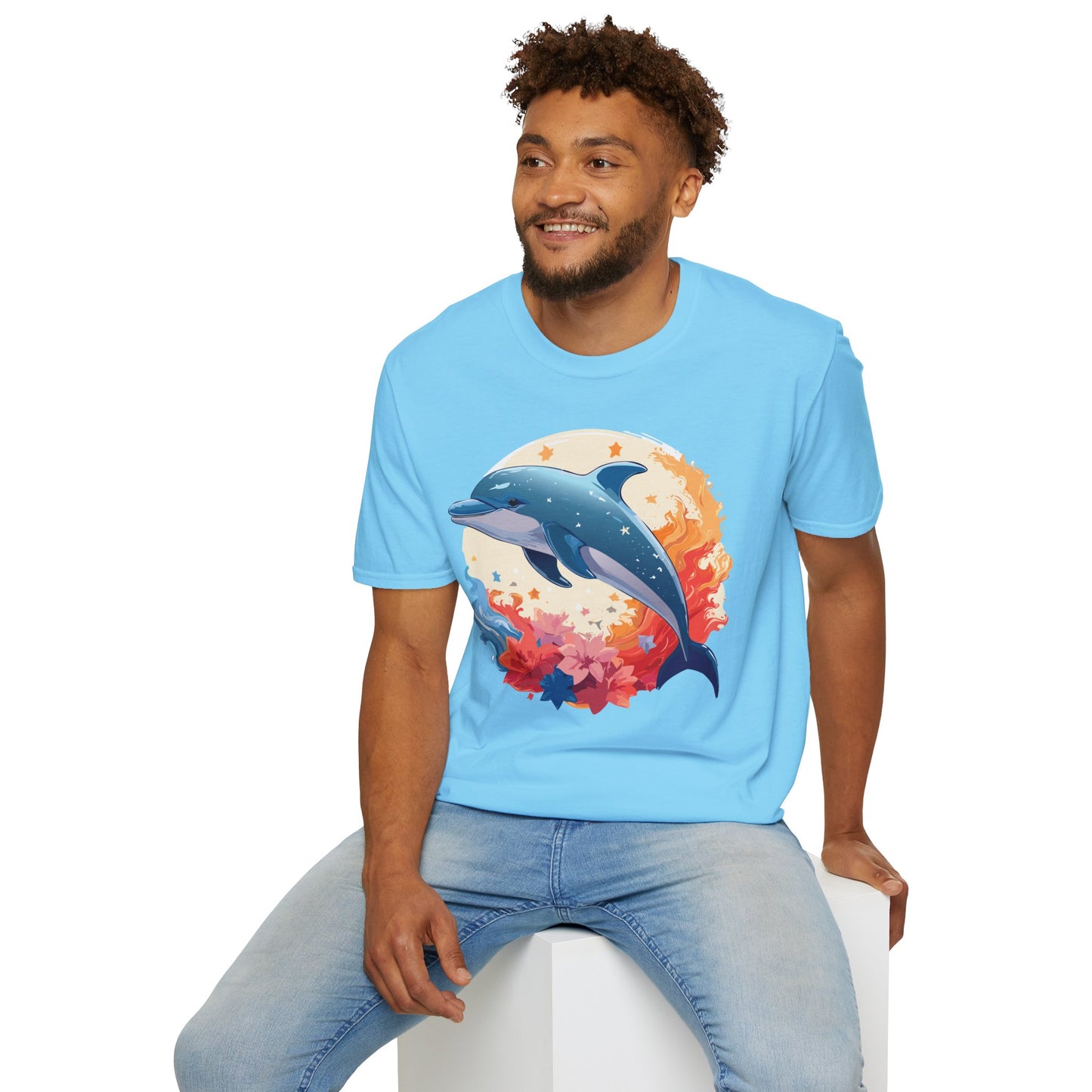 Dolphin Shirts, Shirt with Dolphin, Fish Tee Shirt, Animal Shirt
