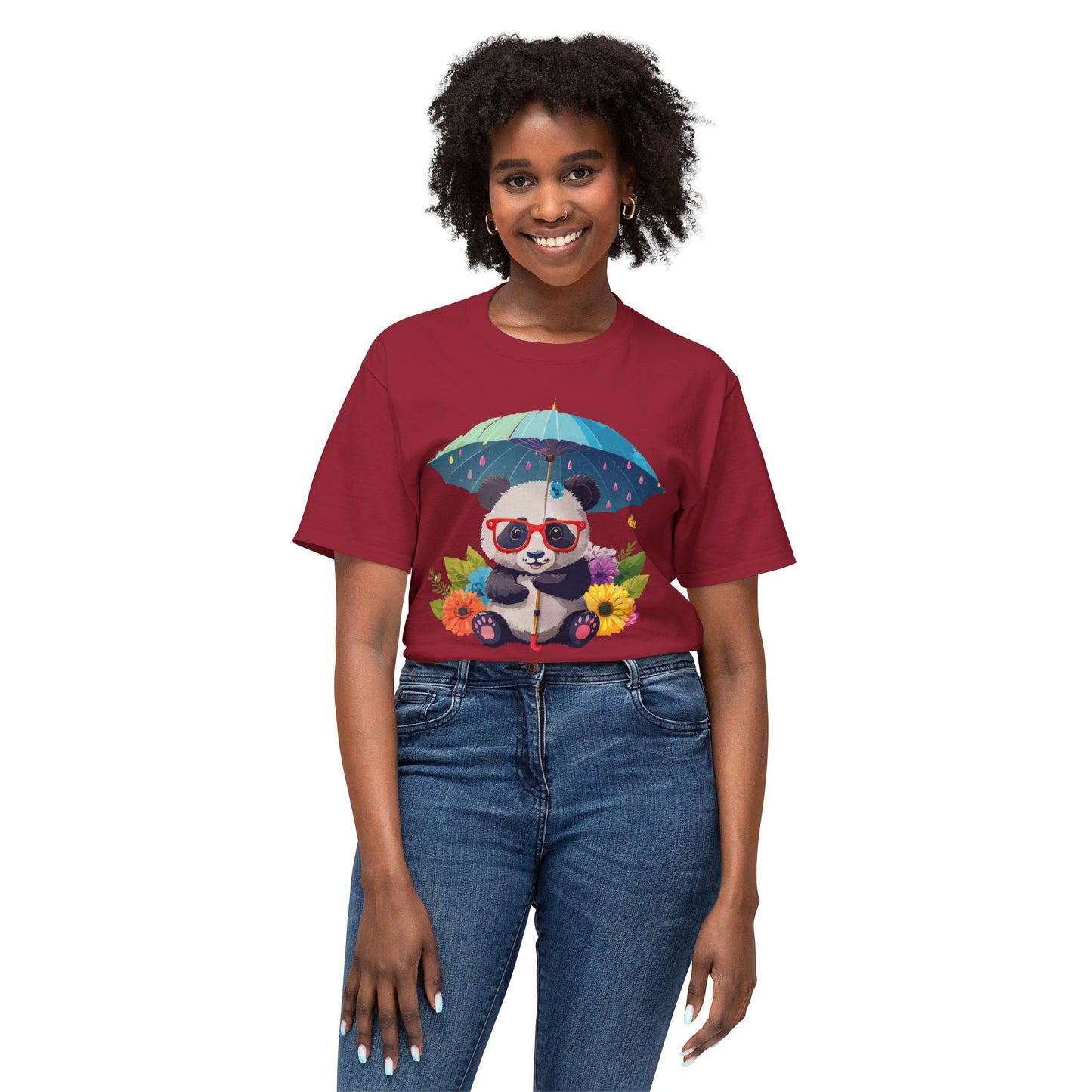 Panda T-Shirt, Vintage Panda Tee, Floral Tees, Panda Art Design Shirt, Tee Shirt with Panda Art 10